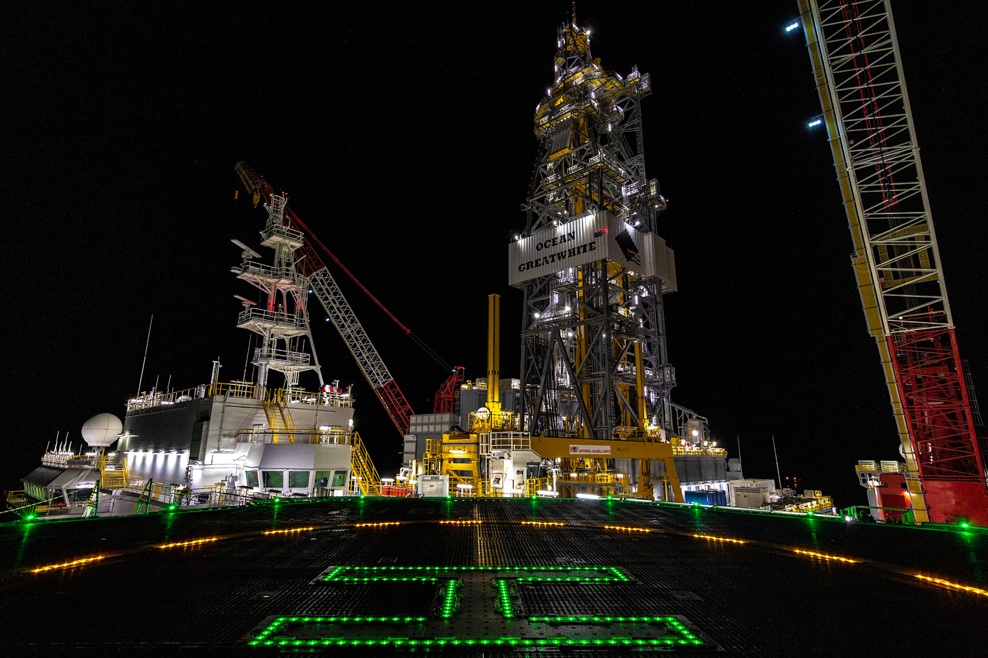 night shot heli deck