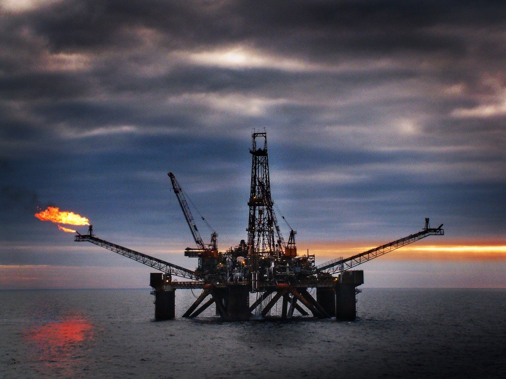 Semi-Submersible drilling North Sea 