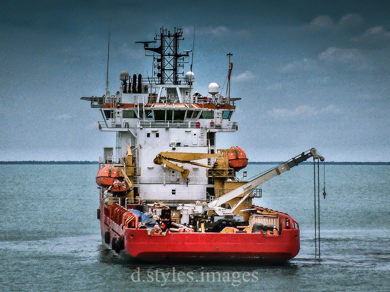 Shoreside mobile crane
