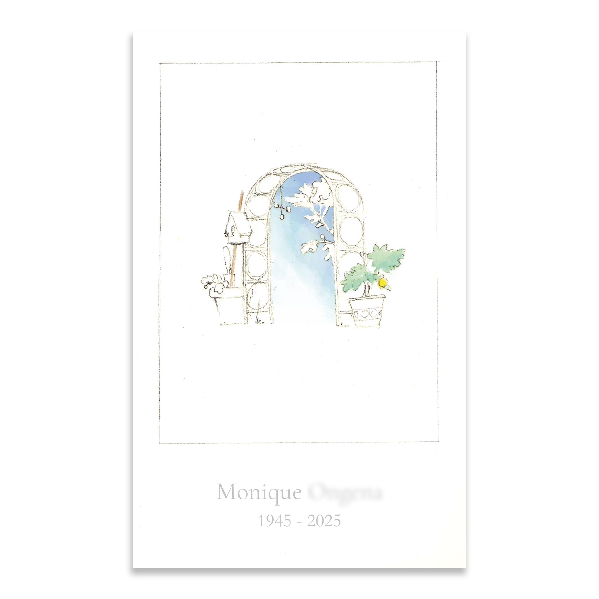 overlijdensbrief: Monique