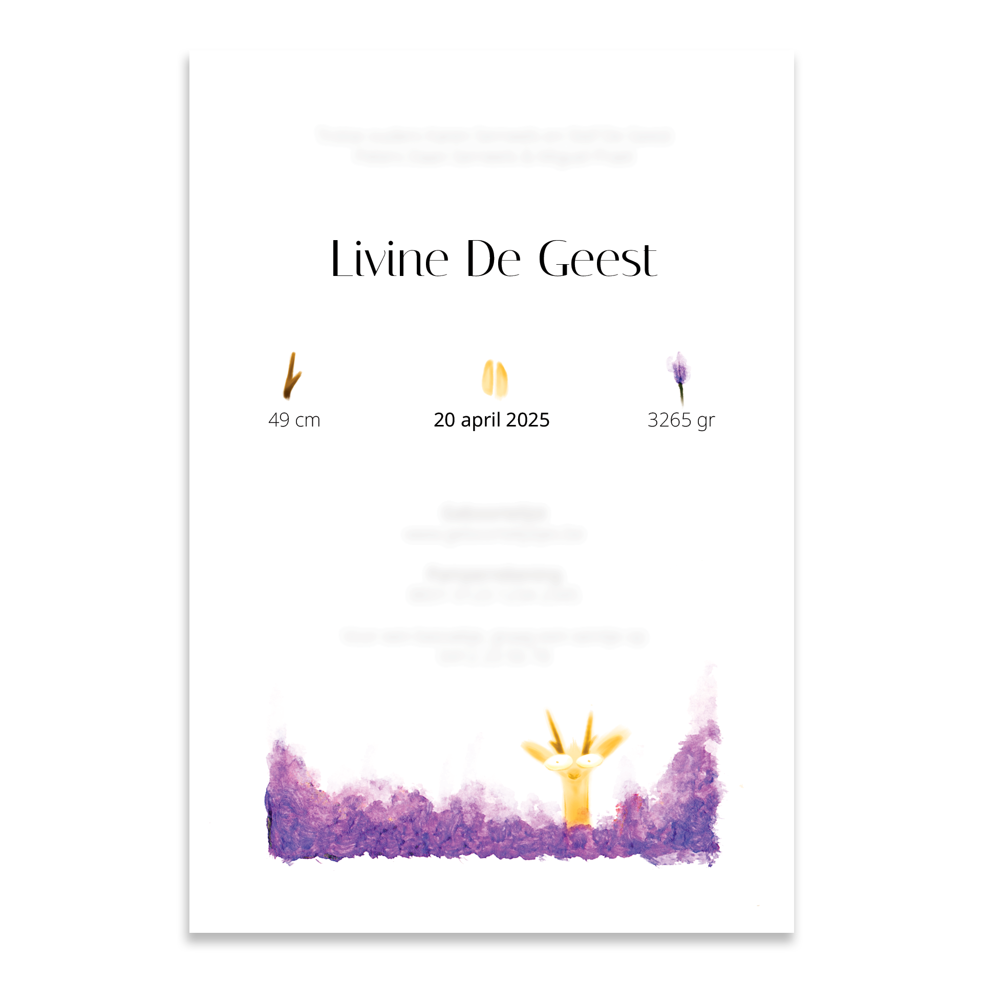 geboortekaartje: Livine