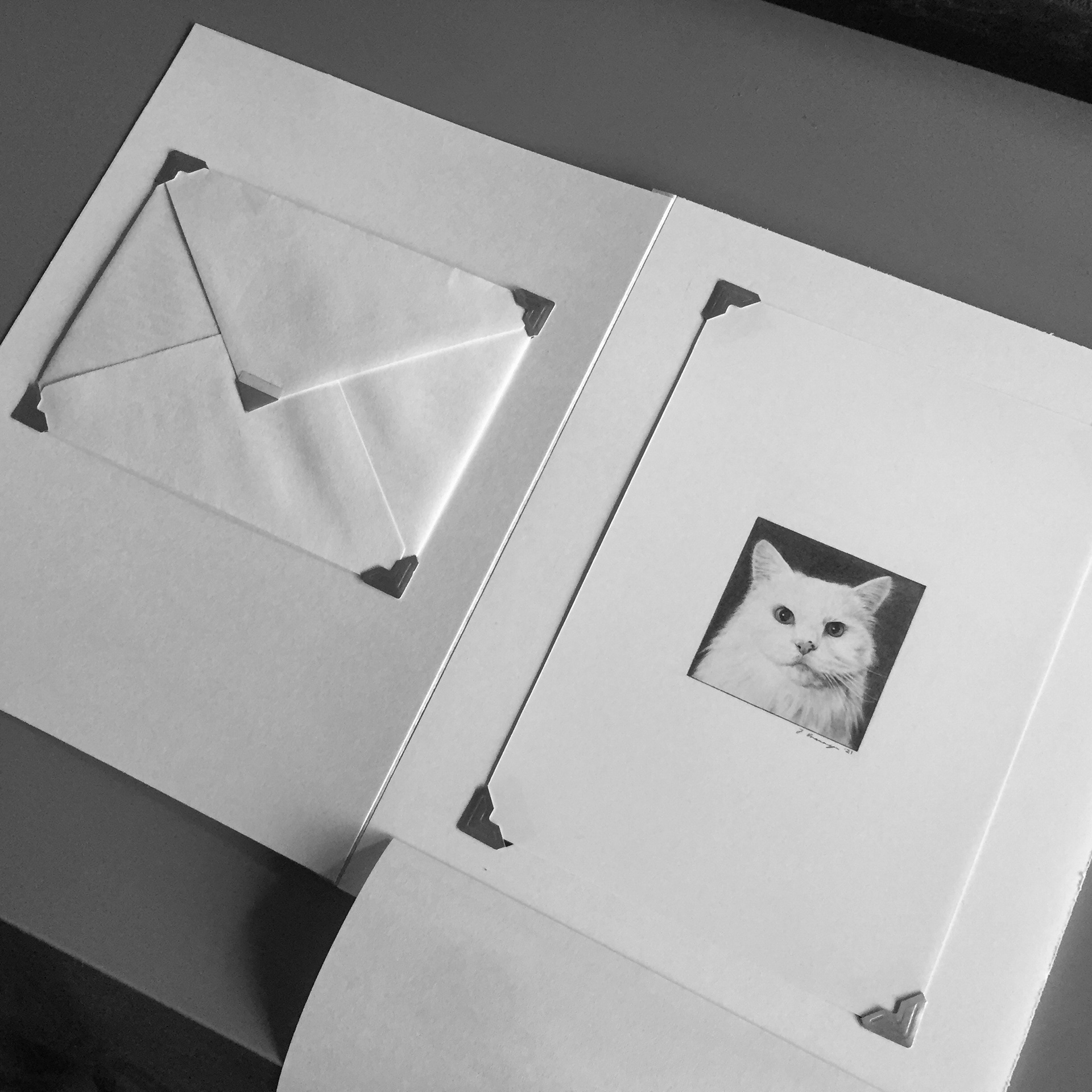 2" x 2" | Portrait & a Letter