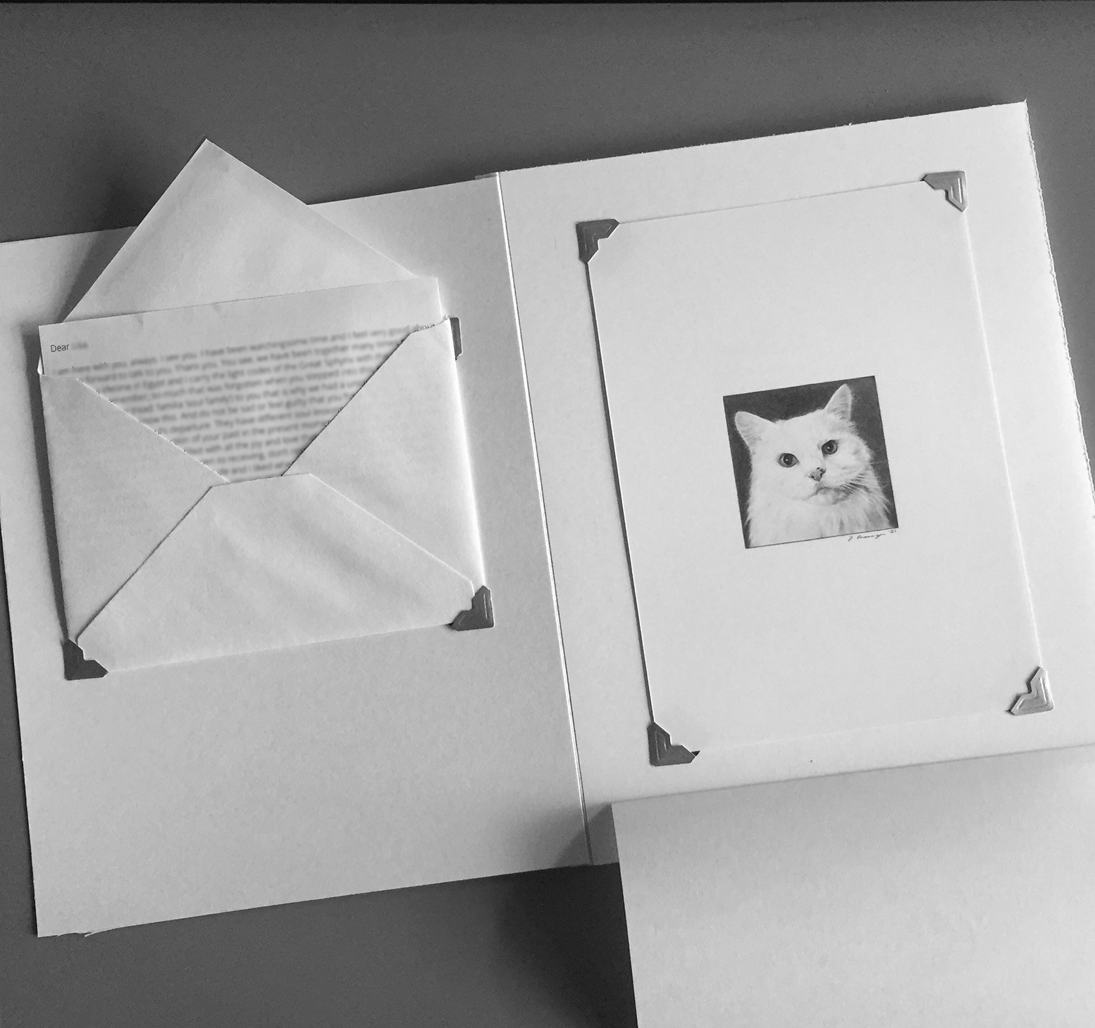 2" x 2" | Portrait & a Letter