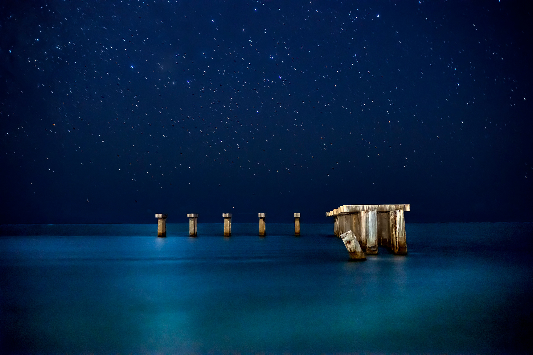Starry Night Old Boca Pier