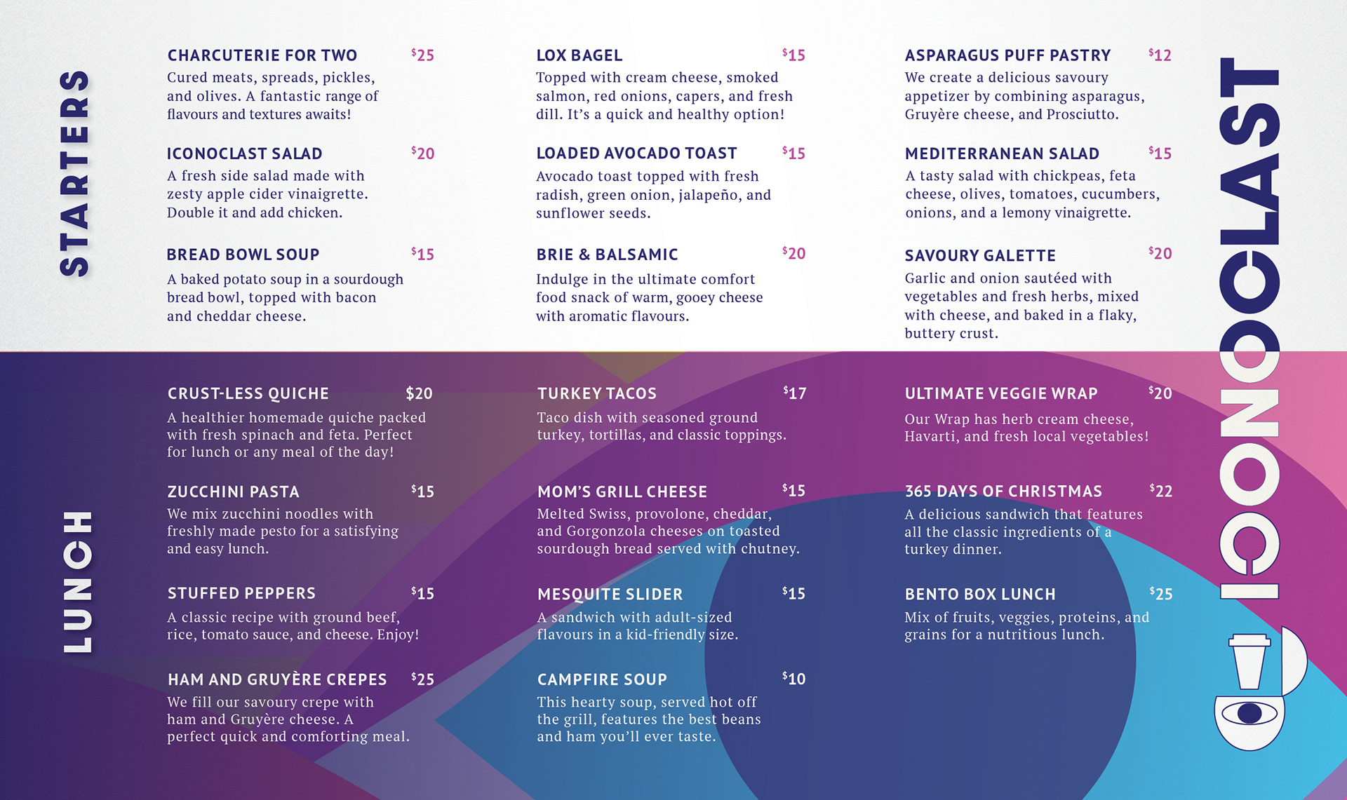 menu design