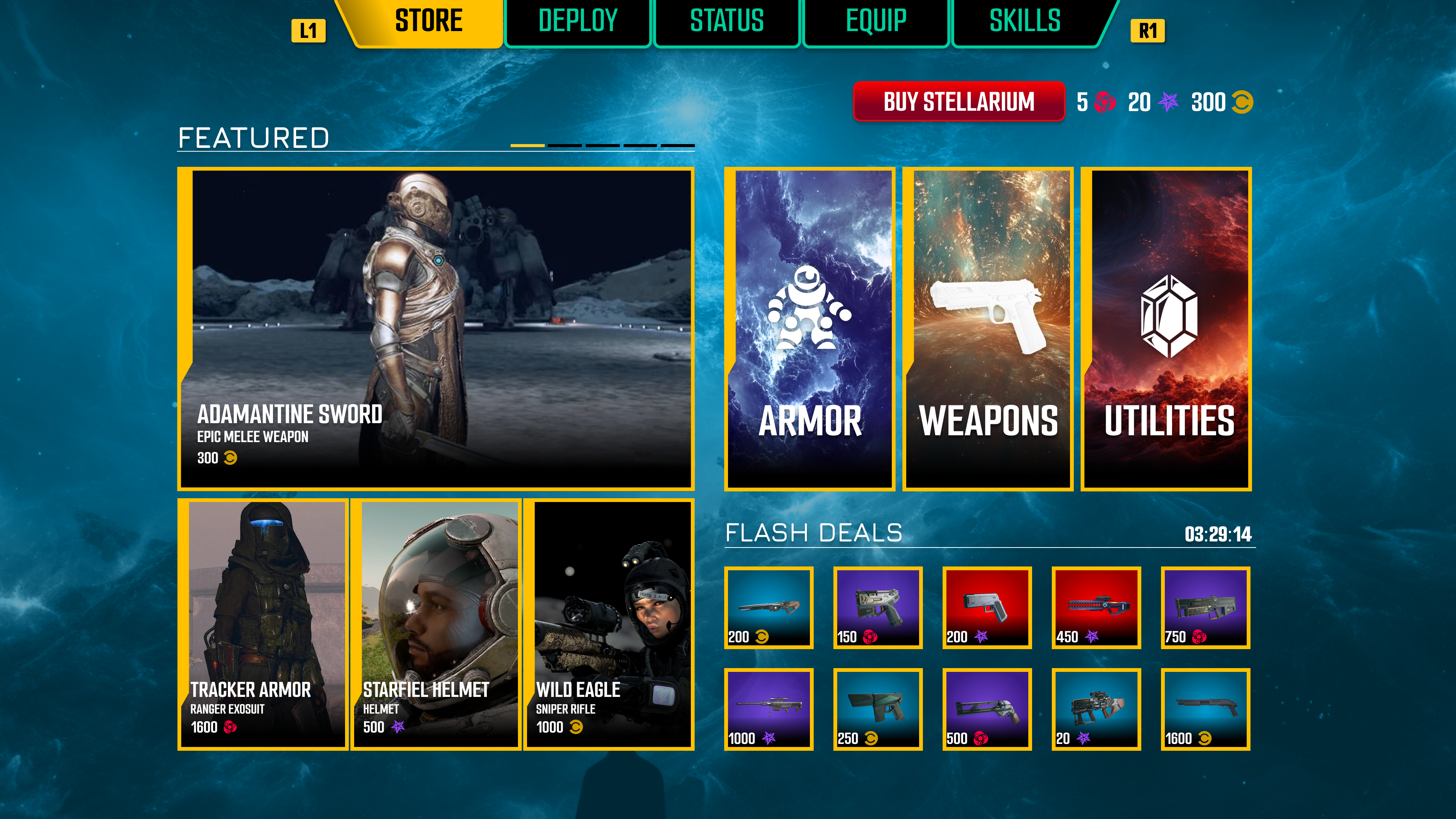 Character Menu - STORE - MAIN PAGE