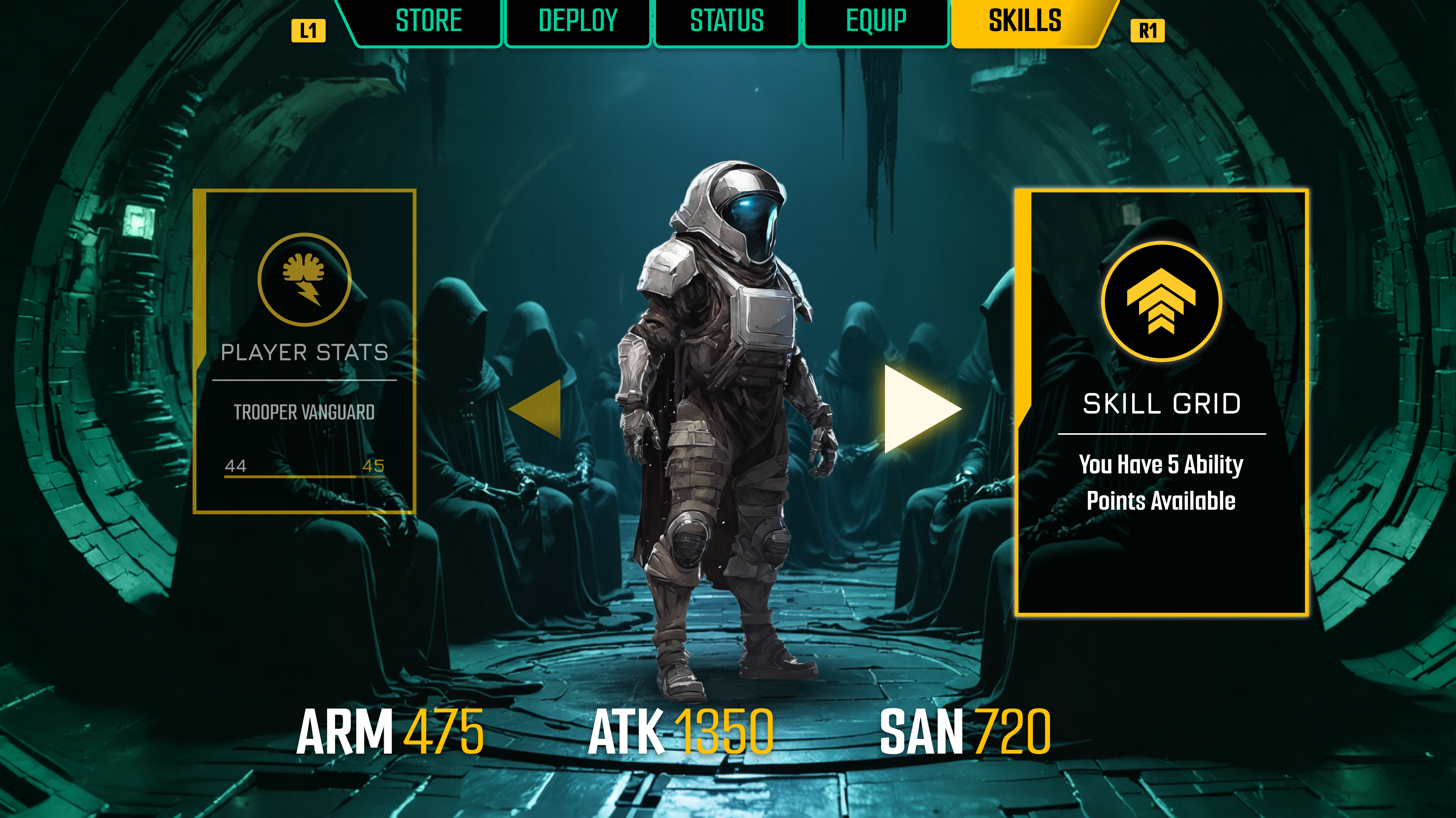 Character Menu - SKILLS - MAIN PAGE