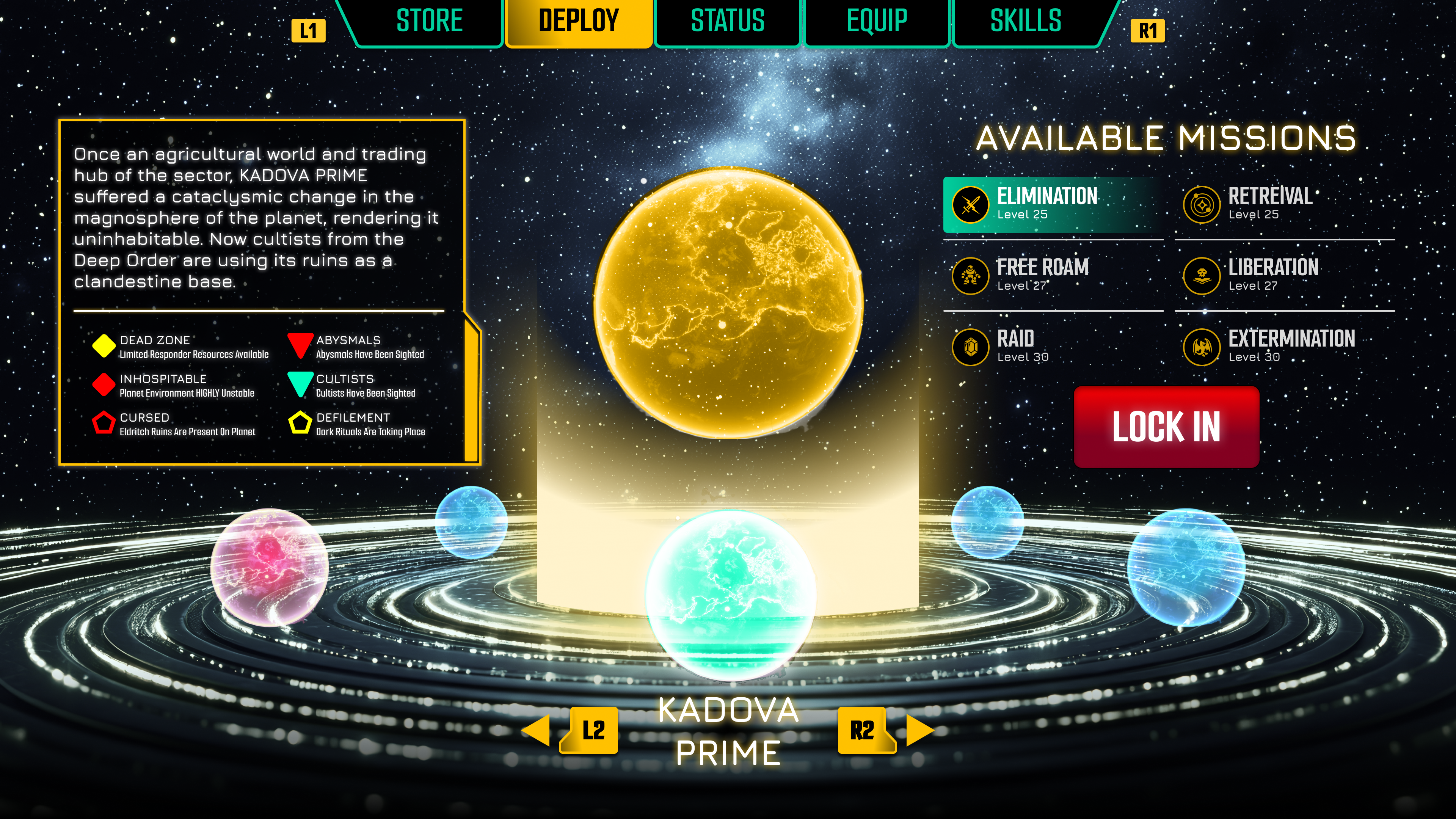 Character Menu -  DEPLOY