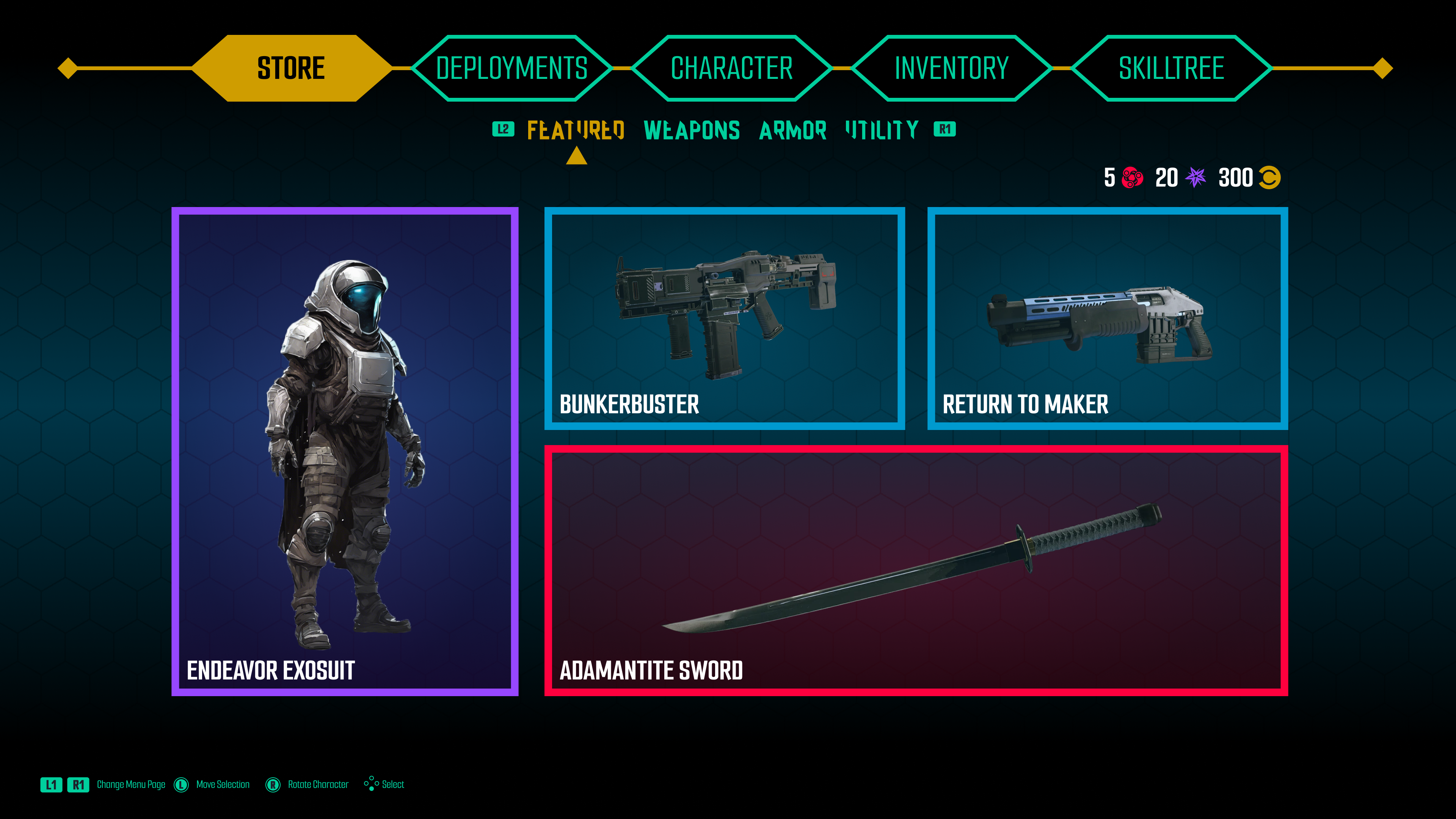 Player Menu - Store