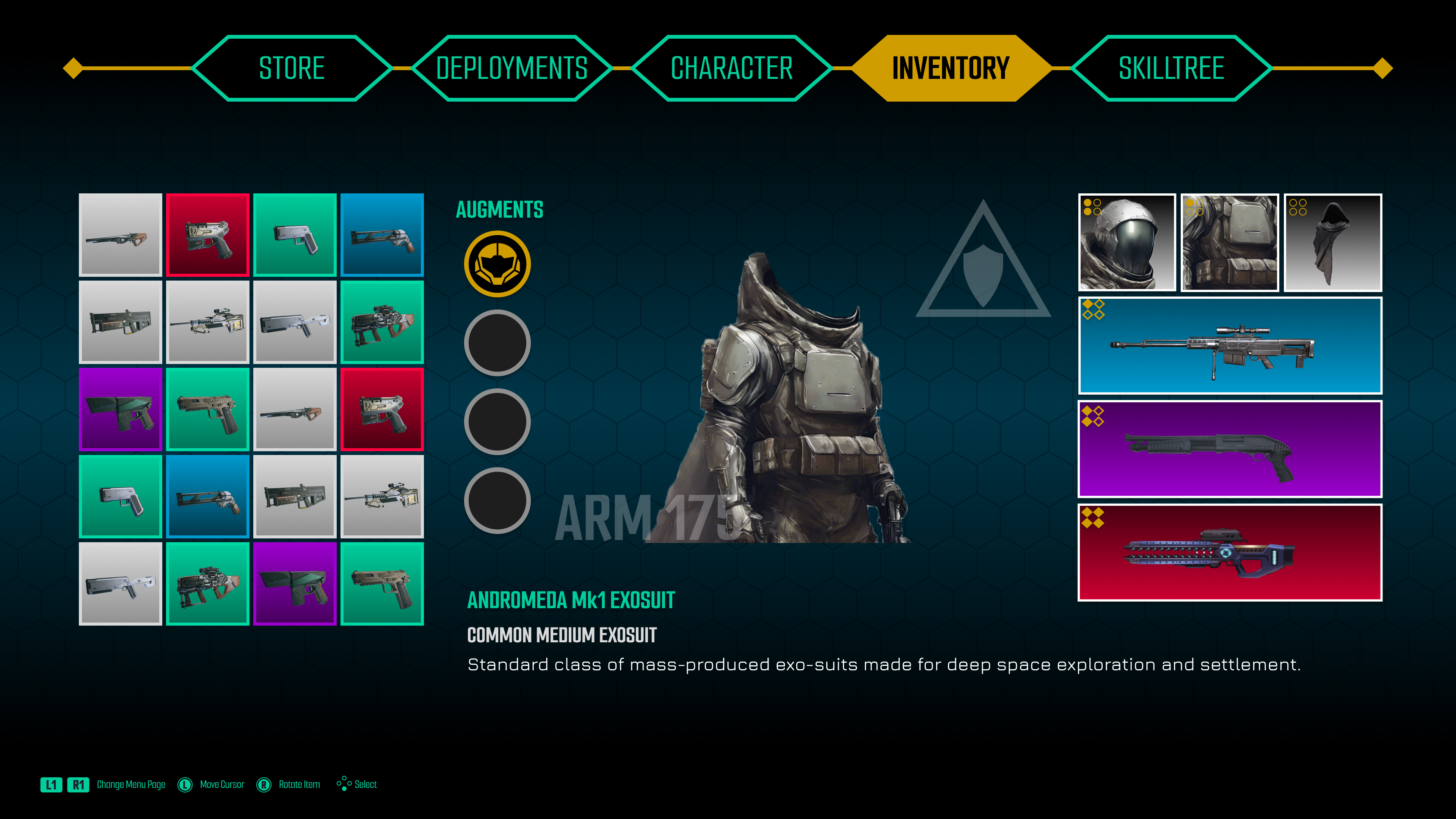 Player Menu - Inventory - ARMOR
