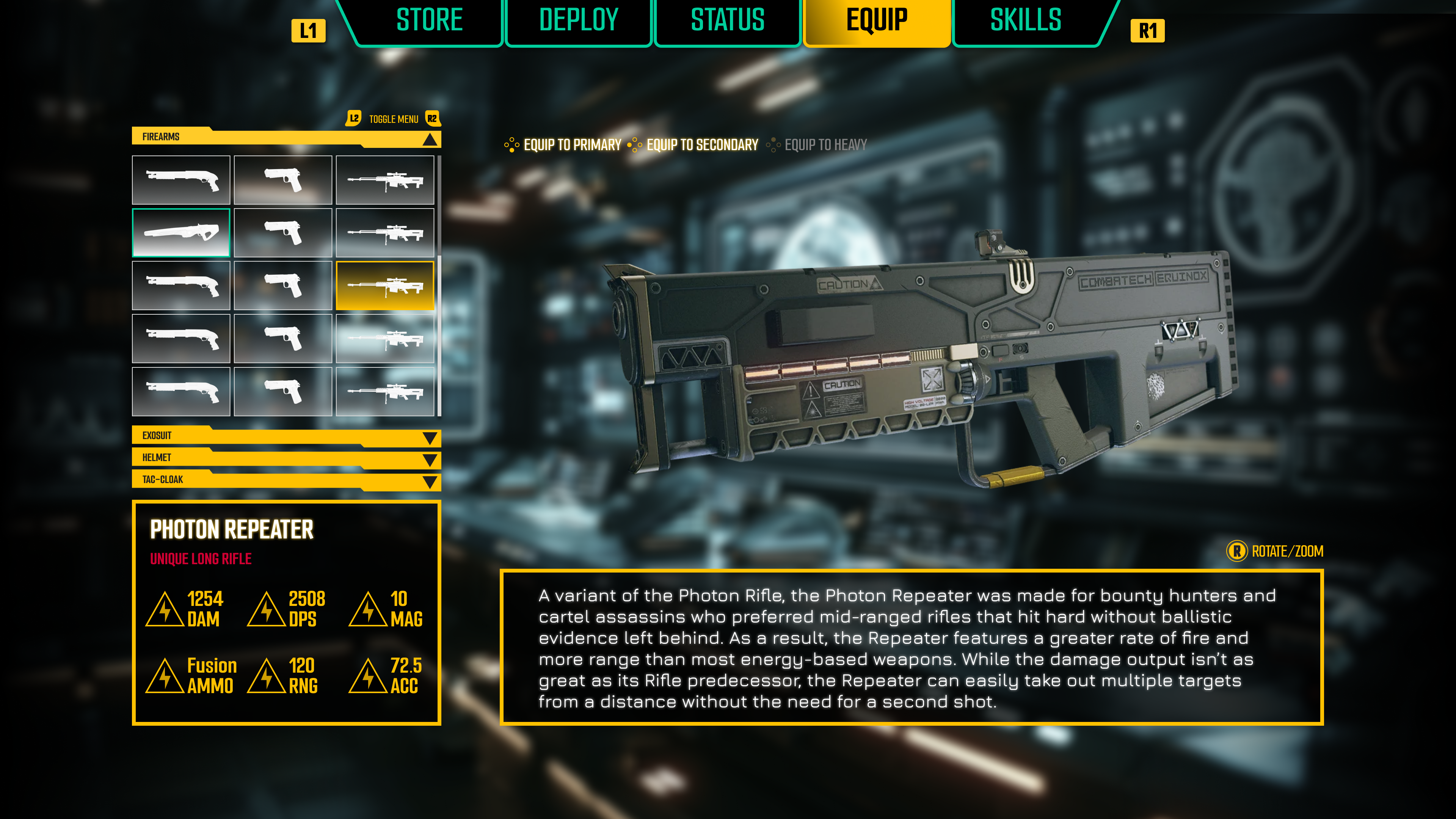 Character Menu - EQUIP