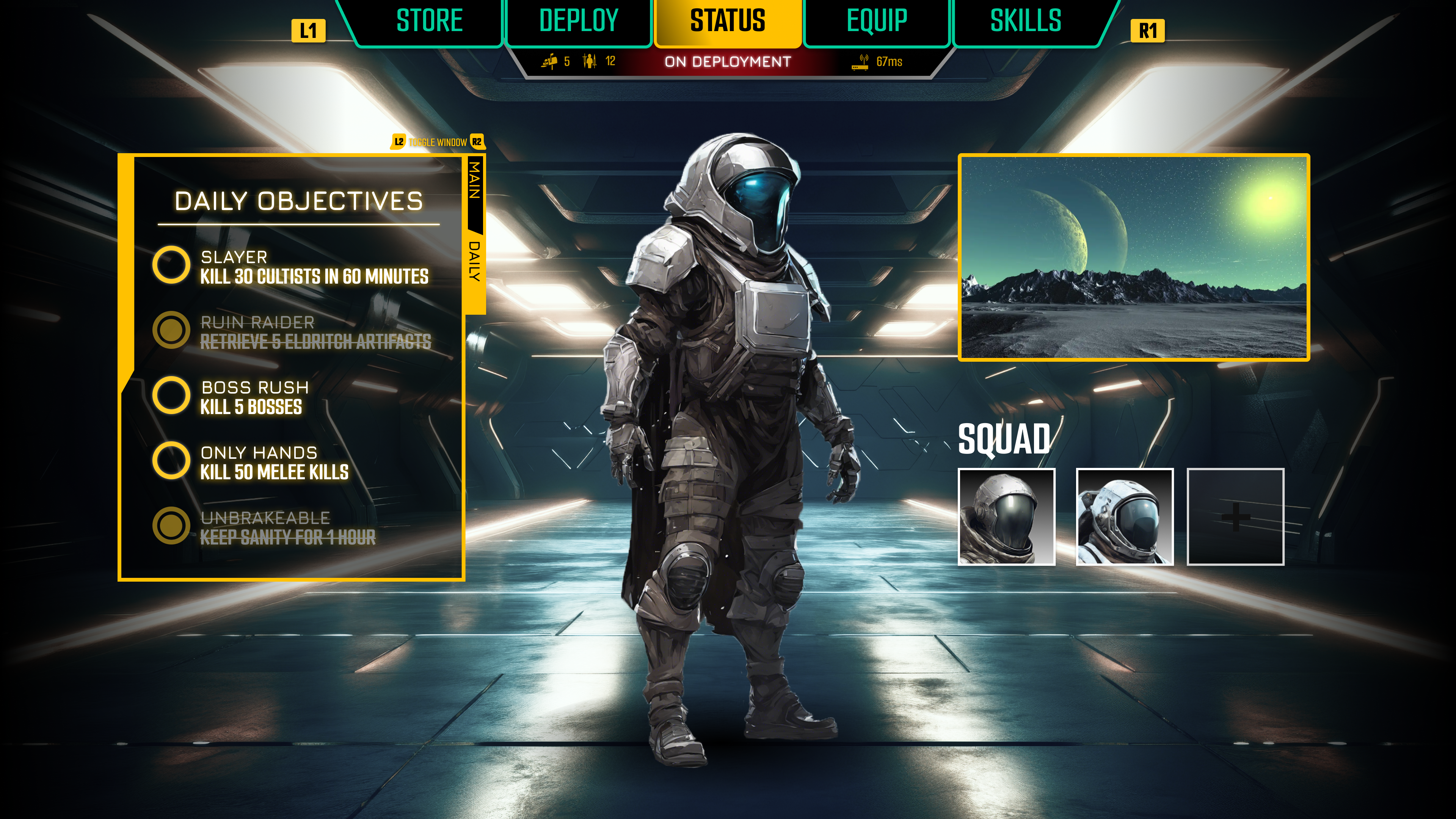 Character Menu - STATUS - DEPLOYED