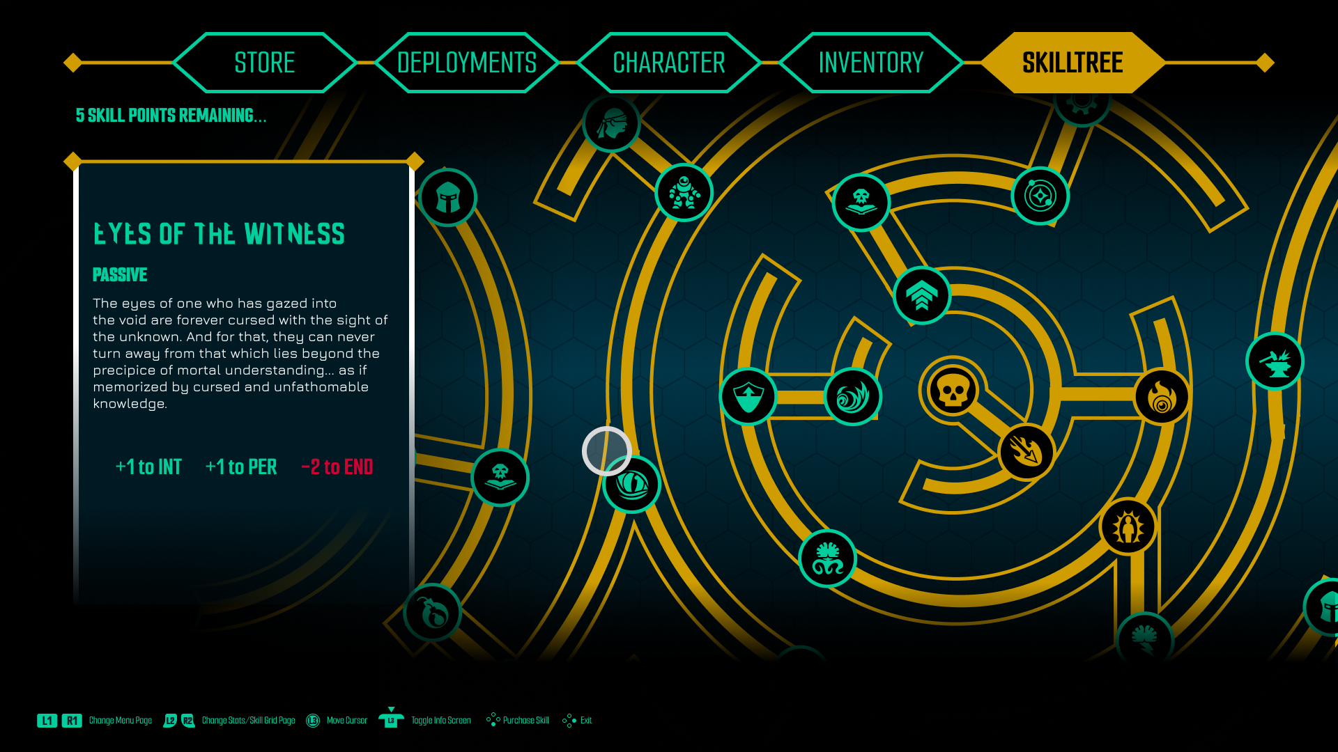 Player Menu - Skill Tree