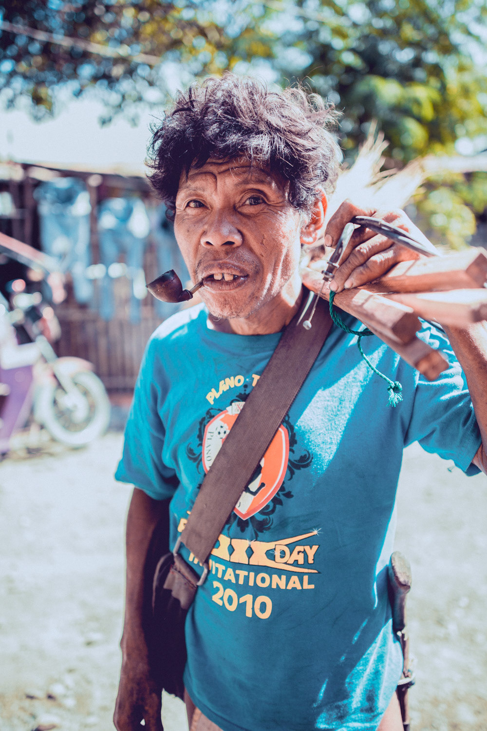 San Jose, Mindoro, Philippines  01 01 2018 - Portrait of a mangyan, in San Jose, Philippines