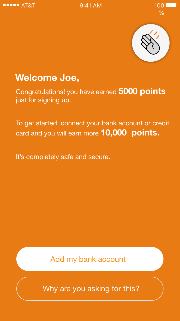 First time Sign up