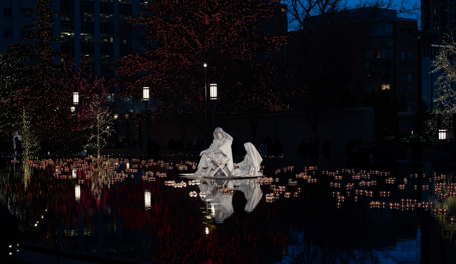 Reflection of a manger scene