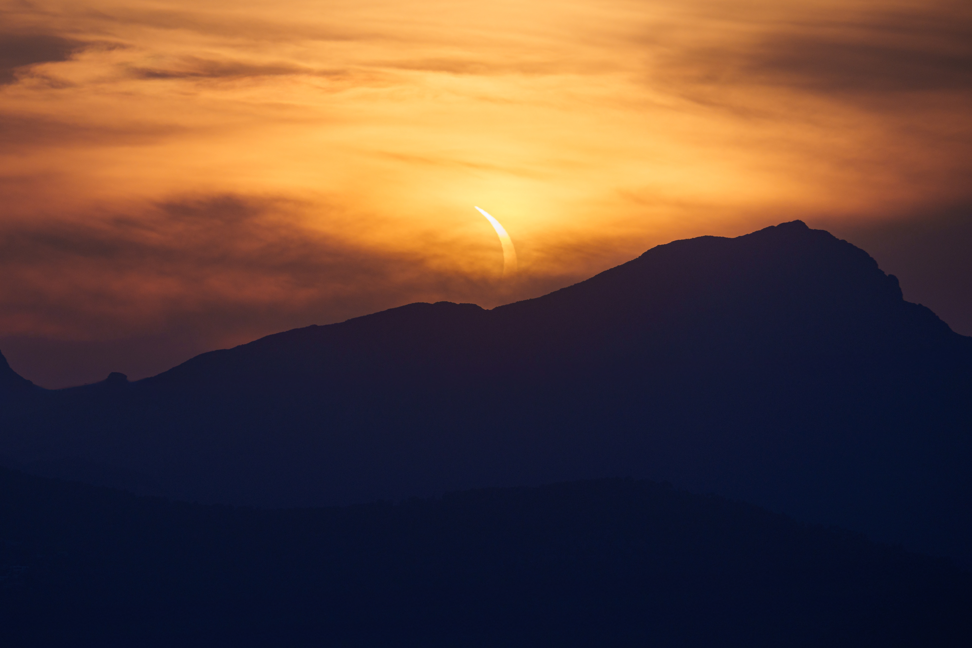 Eclipse sunset over the Serra de Tramuntana, 2026