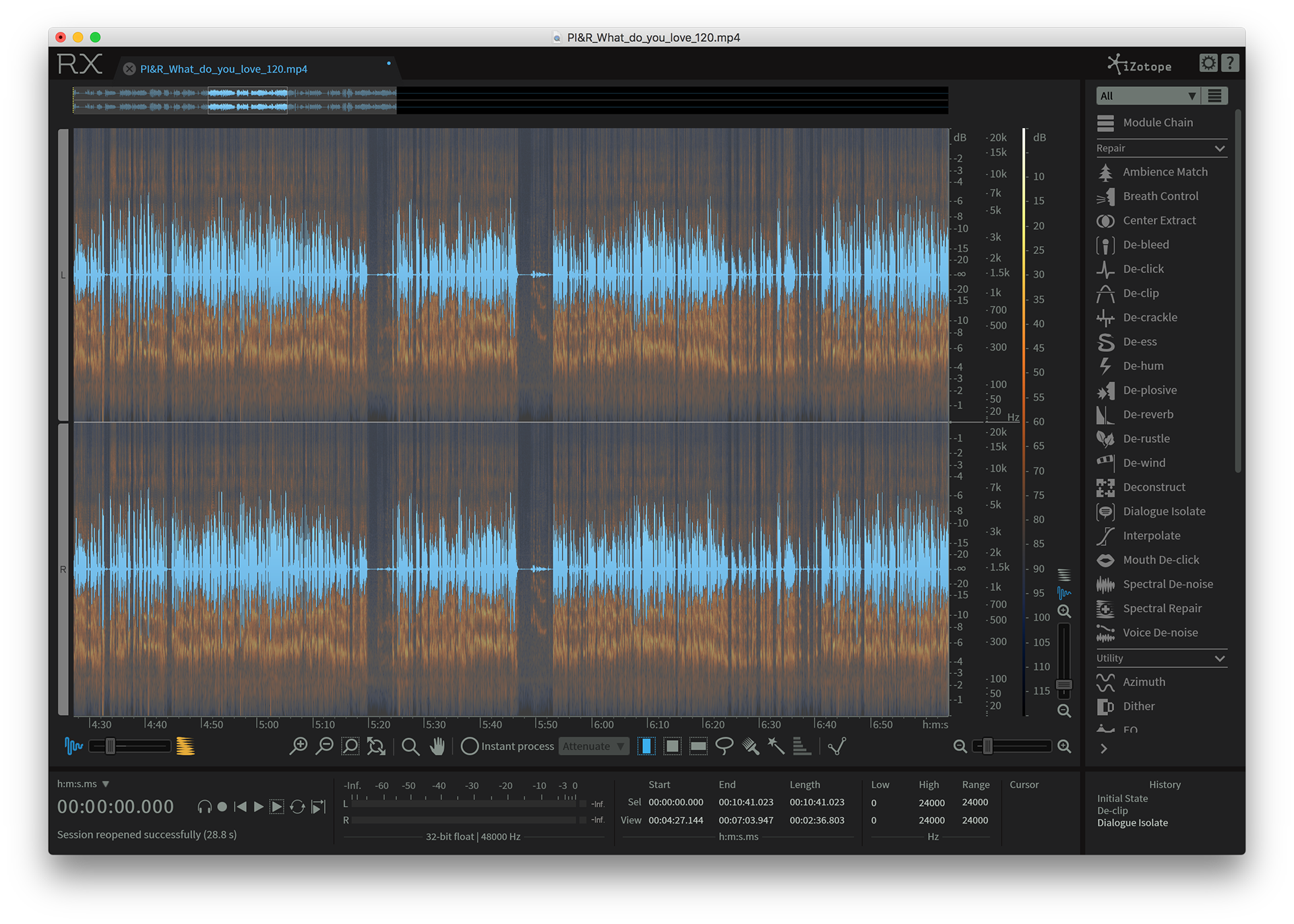 Audio correcting