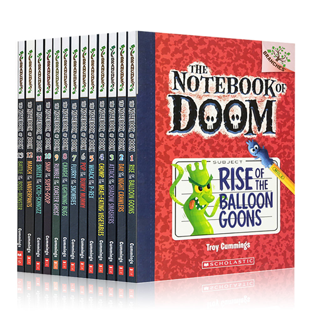 9.8★ “The Notebook of Doom” is a series of 13 books (and an EXTRA notebook!) Each of the books contain a monster, trying to kill a group of three kids, called Alexander, Nikki, and Rip. The group of three kids are part of a secret team called the S.S.M.P ( Super Secret Monster Patrol). The whole gang also contains 2 other people: Ms.Vanderpants and Mr.Hoarsely. In the note book, It says that after a person turns 8, they forget in monsters. Mr.Hoarsely still believes in monsters because his birthday is on a leap year. That means he will only stop believing monsters at the age of 32! I like this book because it is very childish and has a lotta pictures in it. I would recommend you to start reading these books at the age of 7.