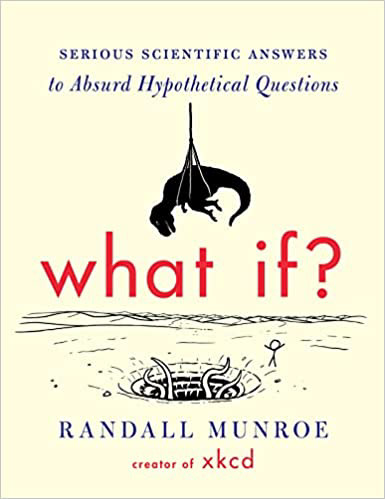 9.7★ “What if?” is a very fun book. It is about stuff like “What would happen if we all pointed a laser at the moon?” or “What would happen if you got such a high dose of neutrinos that you died?”. Its author is Randall Munroe. He also wrote “How to” and “Thing Explainer”. Additionally, he created the “xkcd” website. I recommend you to start reading it at the age of 7.