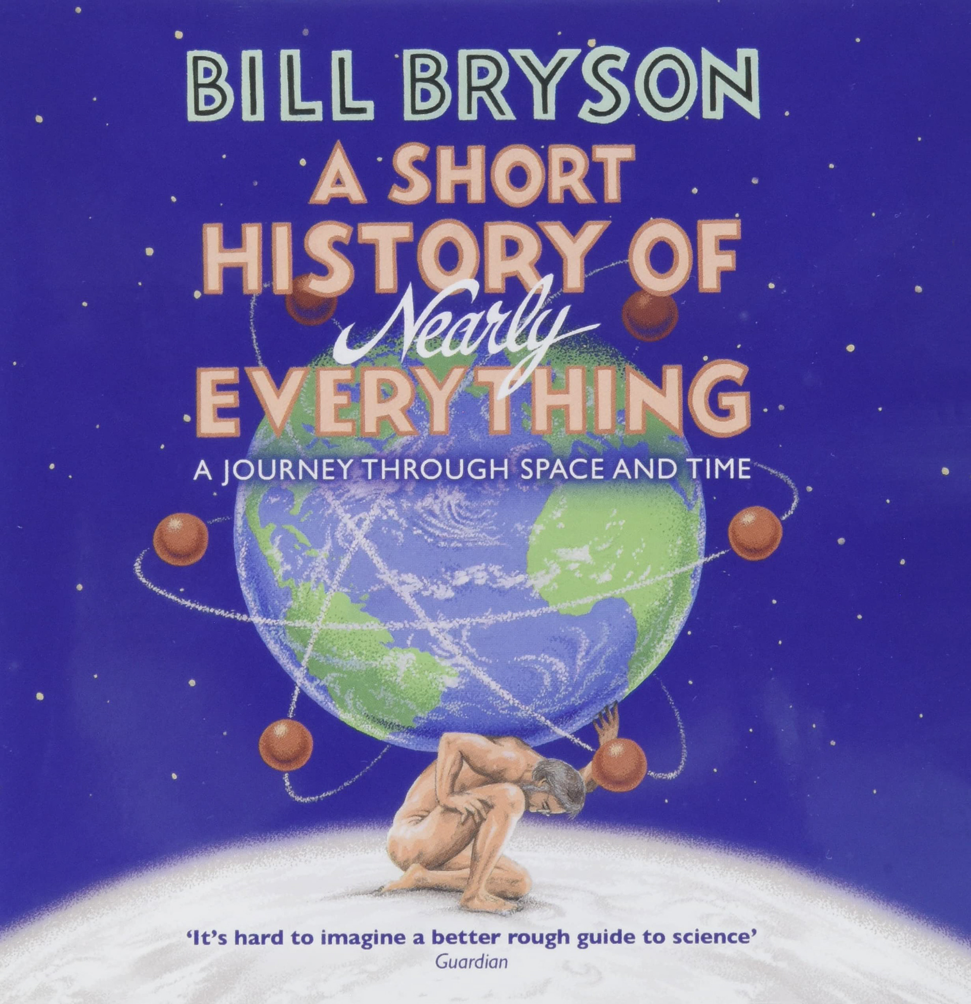 7.9★ “A Short History of Nearly Everything”, written by Bill Bryson, is a pretty interesting book. It surprises you with many bizarre facts, like how sodium, one of the most reactive elements, and chlorine, one of the most toxic, together can form sodium chloride, or table salt! Sometimes you might get bored from a heavy load of facts, though, cause if you get to a bit where you don’t like the topic, it just keeps going on and on about for like, I dunno, 4 pages? It will take you many days to finish, cause it has 600+ pages. I’m quite surprised it won the Aventis prize as well as the Descartes prize!  Recommended for 16+, honestly, even I struggled a bit. I almost give up, but my dad encouraged me to finish it, and after so long, I finally feel good about it.	26/07/2023