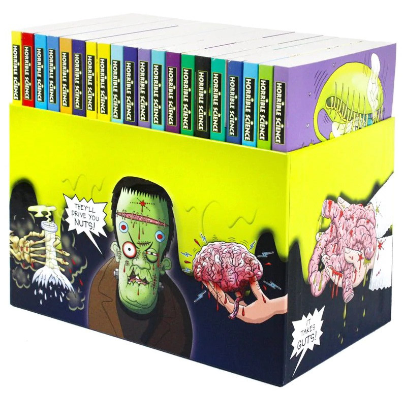 8.5★ “Horrible science” is a series of 20 books about 20 different scientific subjects. It is called “horrible” science for a reason. Here are a few of the book titles: “Killer Energy”, “Evolve or Die”, “Painful Poison”, etc. In each book, there are lots of experiments that you can try at home. The experiments can help you understand what the author is talking about more clearly. If you want to be sure that this isn’t too hard, this series is published by SCHOLASTIC which is a famous publisher for children. I would recommend you to start reading it at the age of 7.