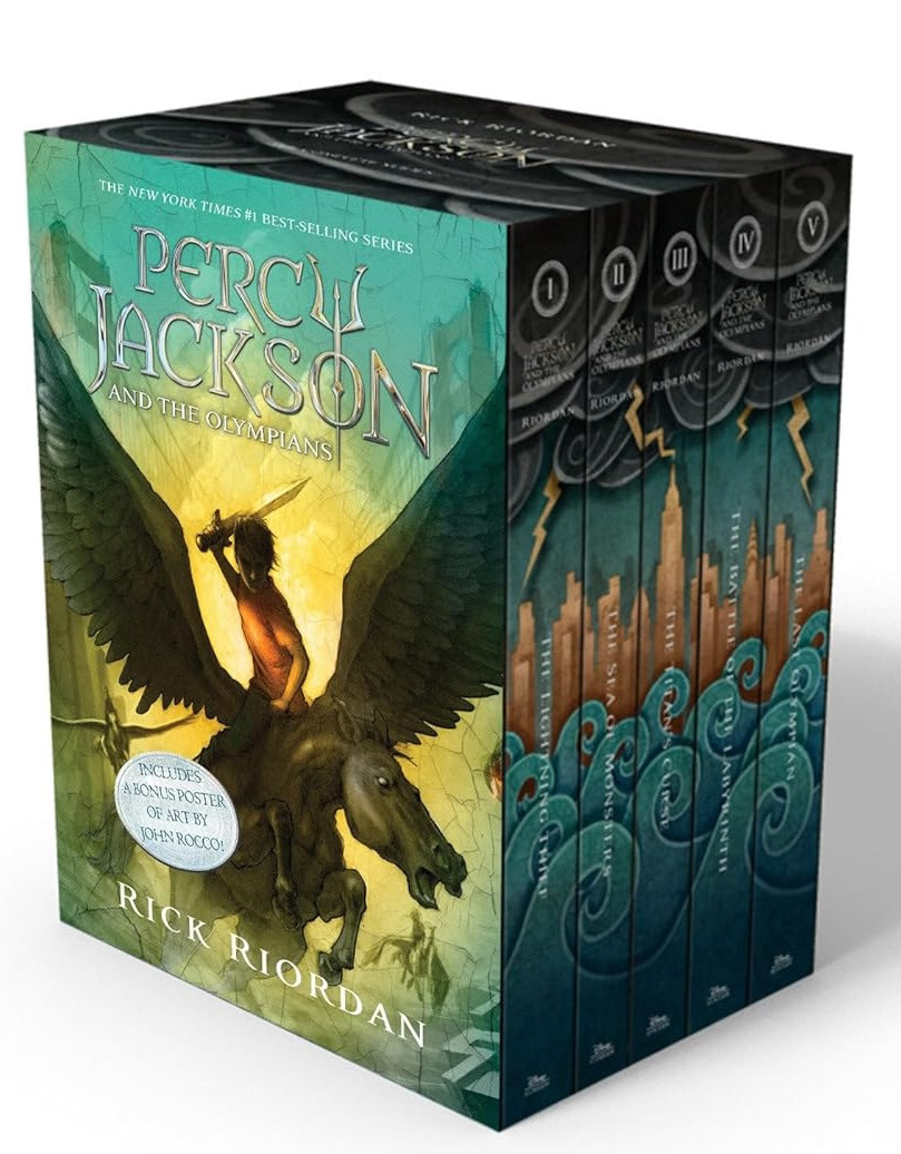 9.9★ (average)	The “Percy Jackson and The Olympians” series is one of THE BEST Greek Myths book series I HAVE EVER READ! You might wonder, “What about Loki?” Well, I say: “Loki is a NORSE myth, about NORSE mythological characters. Meanwhile, Percy Jackson is a GREEK MYTH, with GREEK mythological characters, silly reader.” Either way, the book still is absolutely amazing, due to the twisted storyline: from backstabbing betrayals, to lovers from strangers, all in this five book series.  If you STILL aren’t convinced, listen to this transcript from Percy Jackson HIMSELF, and his best friend for life / girlfriend Annabeth!                                                                                                   Percy-“This book is about me, Percy Jackson, Son of Poseidon, going on amazing adventures! And something else. Like, I remember finding a lightning bolt thingy and slaying this guy who sorta wanted to destroy the gods or something. I think his name was Cronose but I won’t tell you his real name cause that’s SPOILERS!! Anyways, to Annabeth.”                                                   Annabeth- “Yeah, I agree with whatever Percy says, cause he’s, like, my boyfriend. Whatevs. BTW, this book is great, cause it’s about Percy. ”                                                                                    Those two legendary heroes might sound like annoying teenagers, but they are actually amazing! If you don’t believe me, read this book!!	28/04/2025