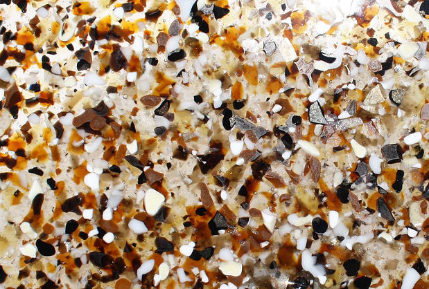 Détails matière verre terrazzo