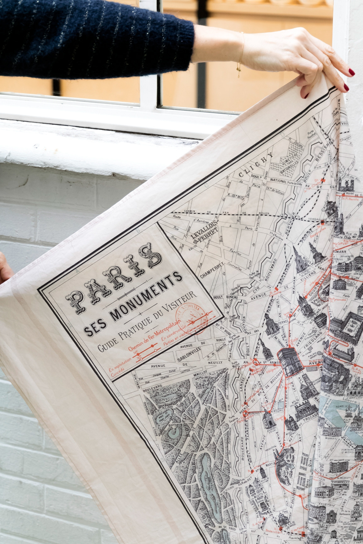 Nappe enduite carte de Paris 98€