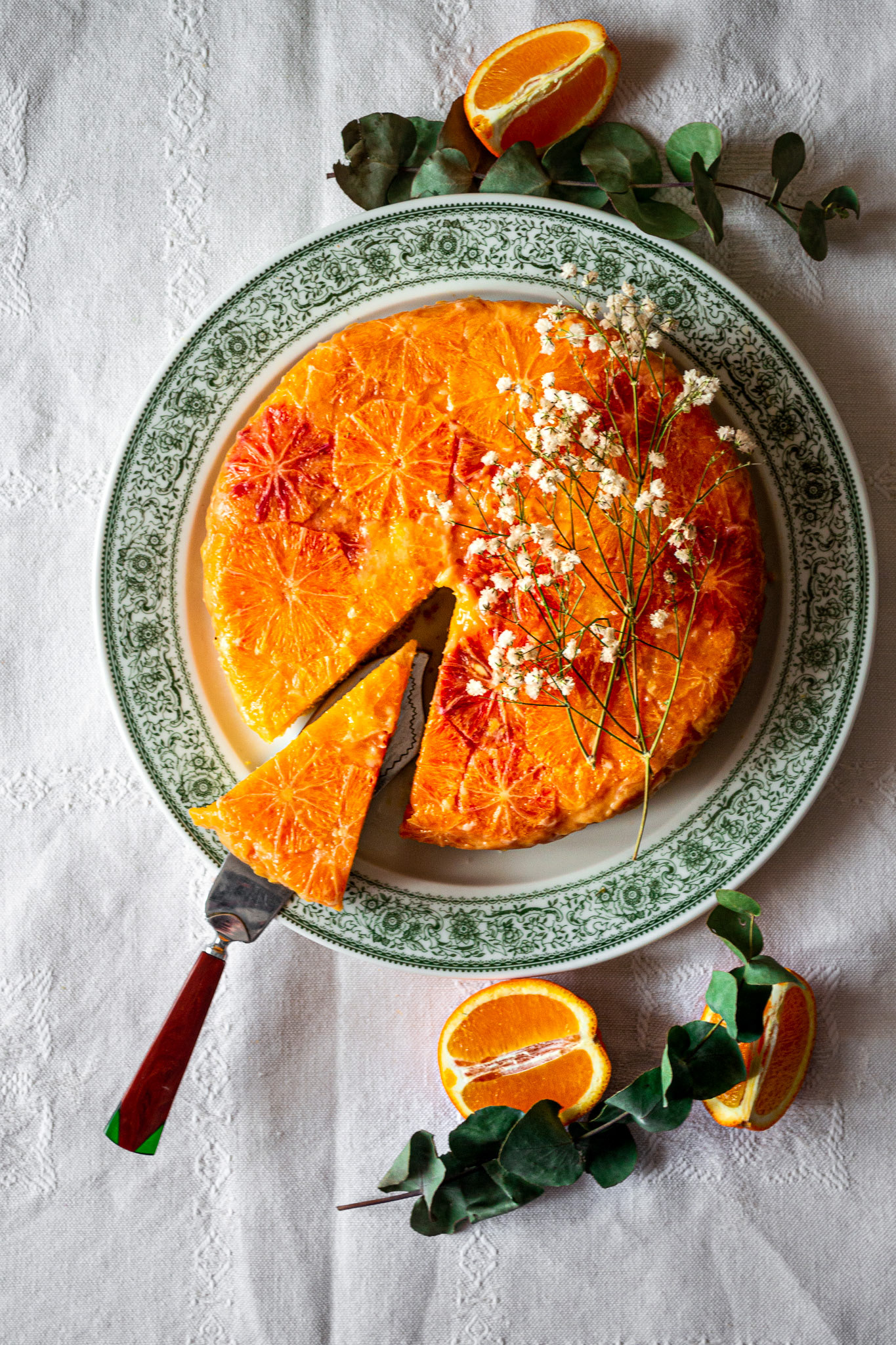 POLENTA ORANGES UPSIDE DOWN CAKE