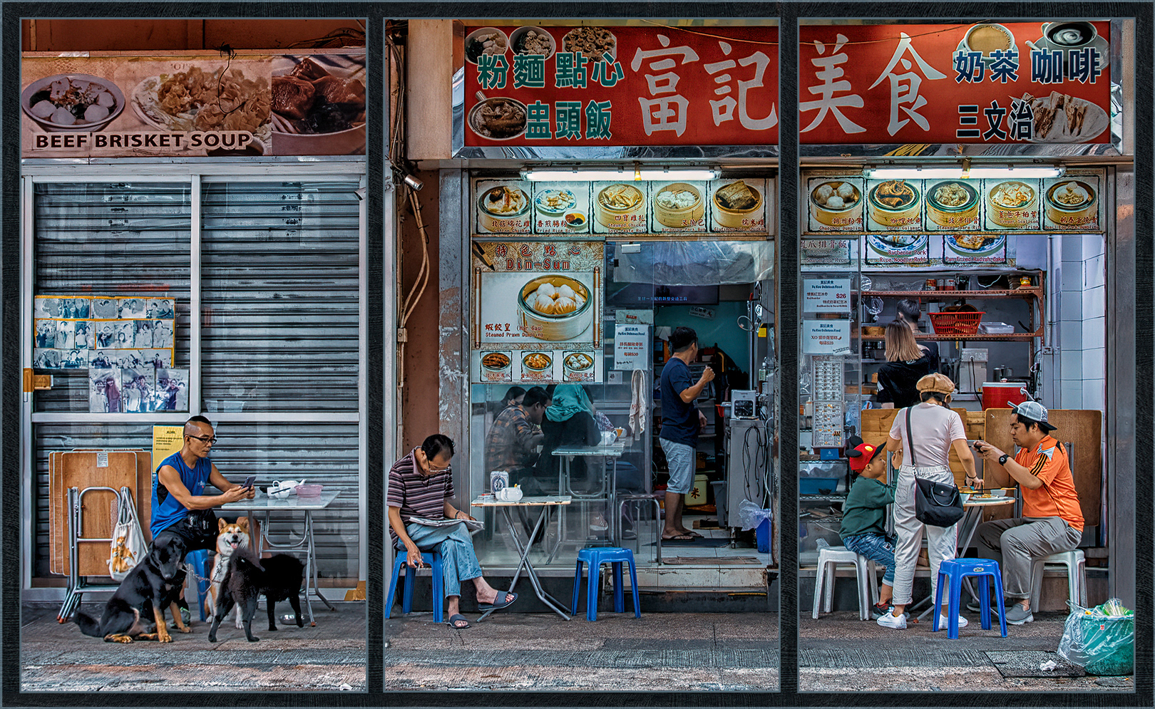 Breakfast on the Streets of Hong Kong - Acceptance Nelson National Triptych 2022