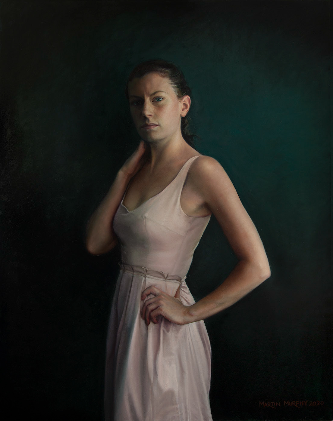 "Woman in Pink" oil on canvas 60"x48" 152x121cm