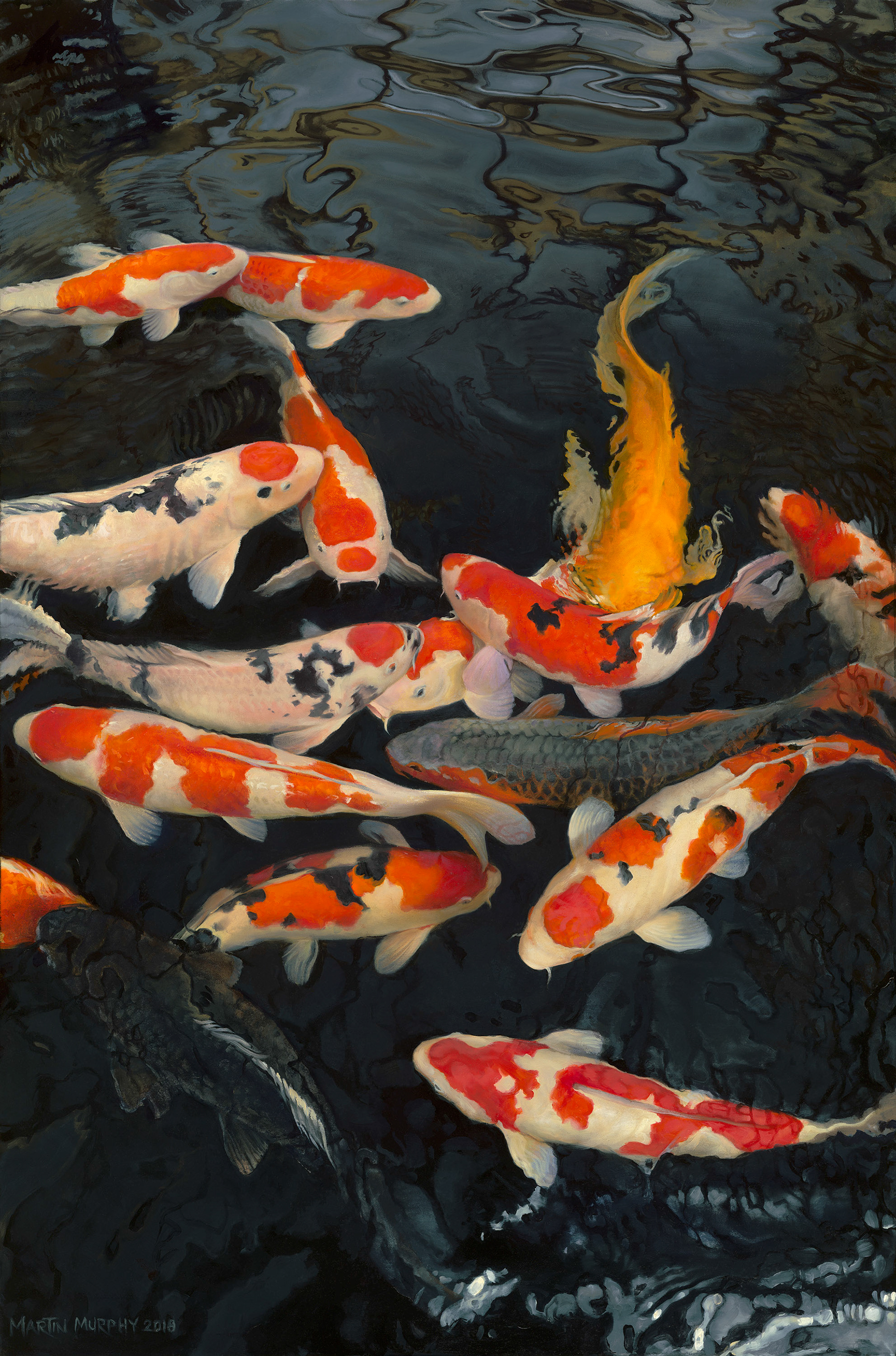 "Koi#1" oil on canvas 60"x40" 152cm x 101cm (SOLD)