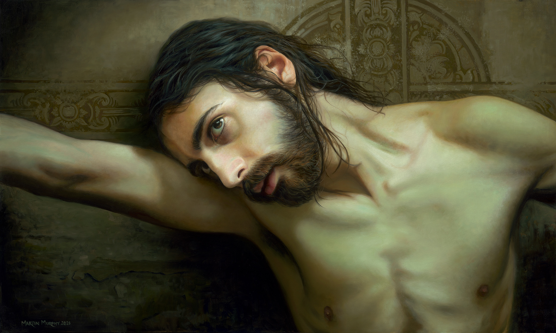 "Light" oil on wood panel, 60"x36", 154.4cm x 91.4cm