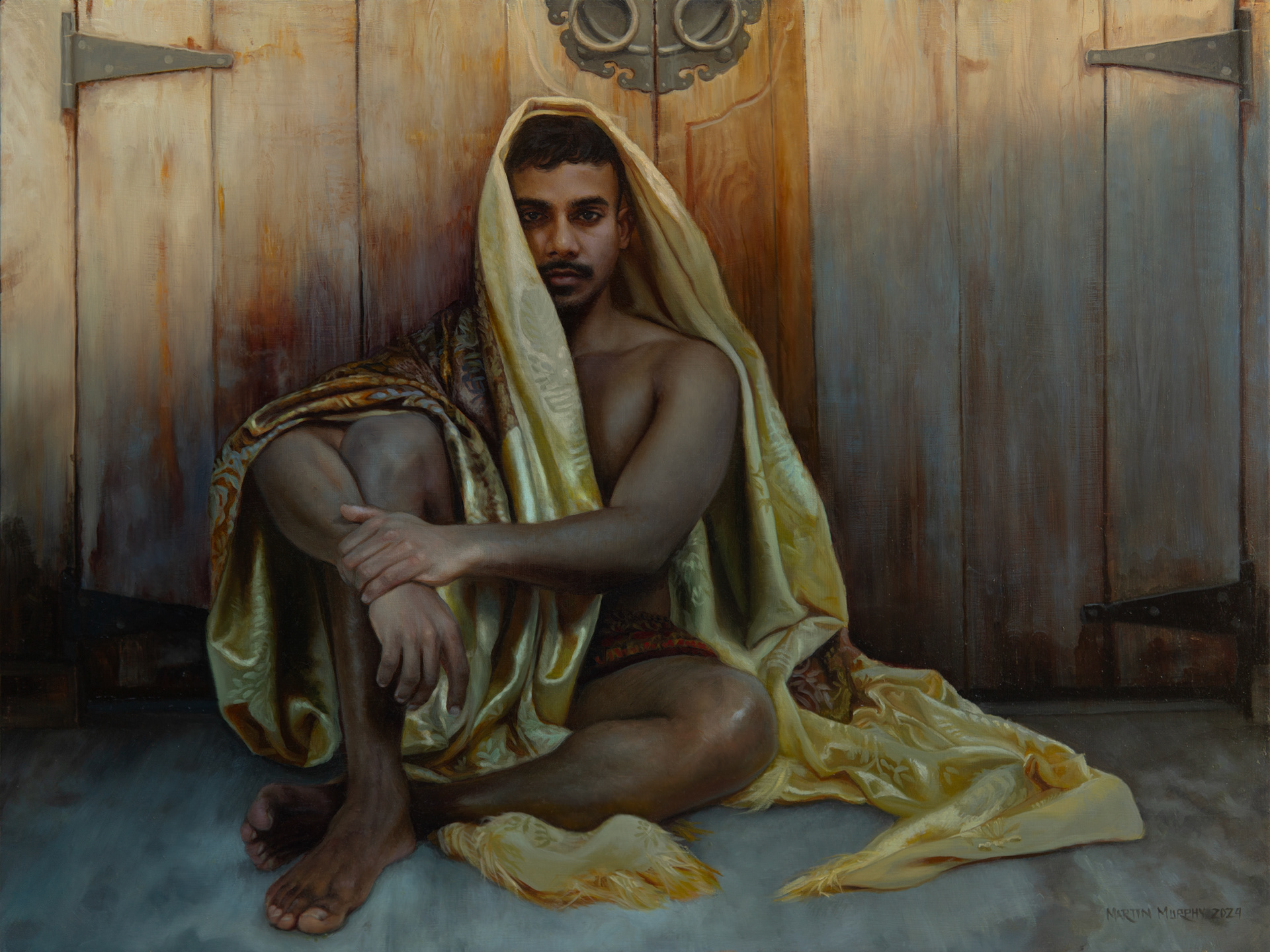 "Waiting for Dawn" oil on wood panel, 40"x30", 101.6cm x 76.2cm (SOLD)