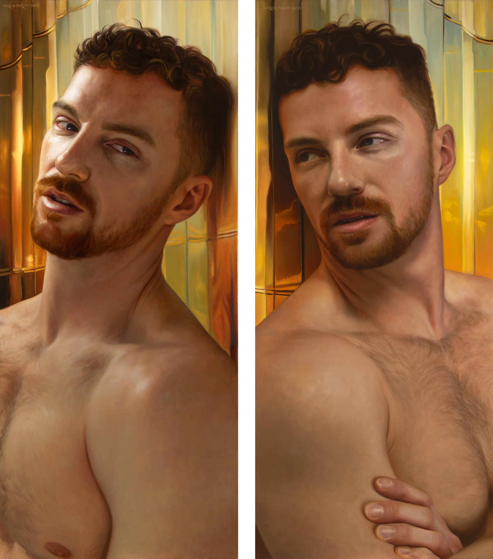 Commission, oil on canvas 59"x26" 150cm x 66cm