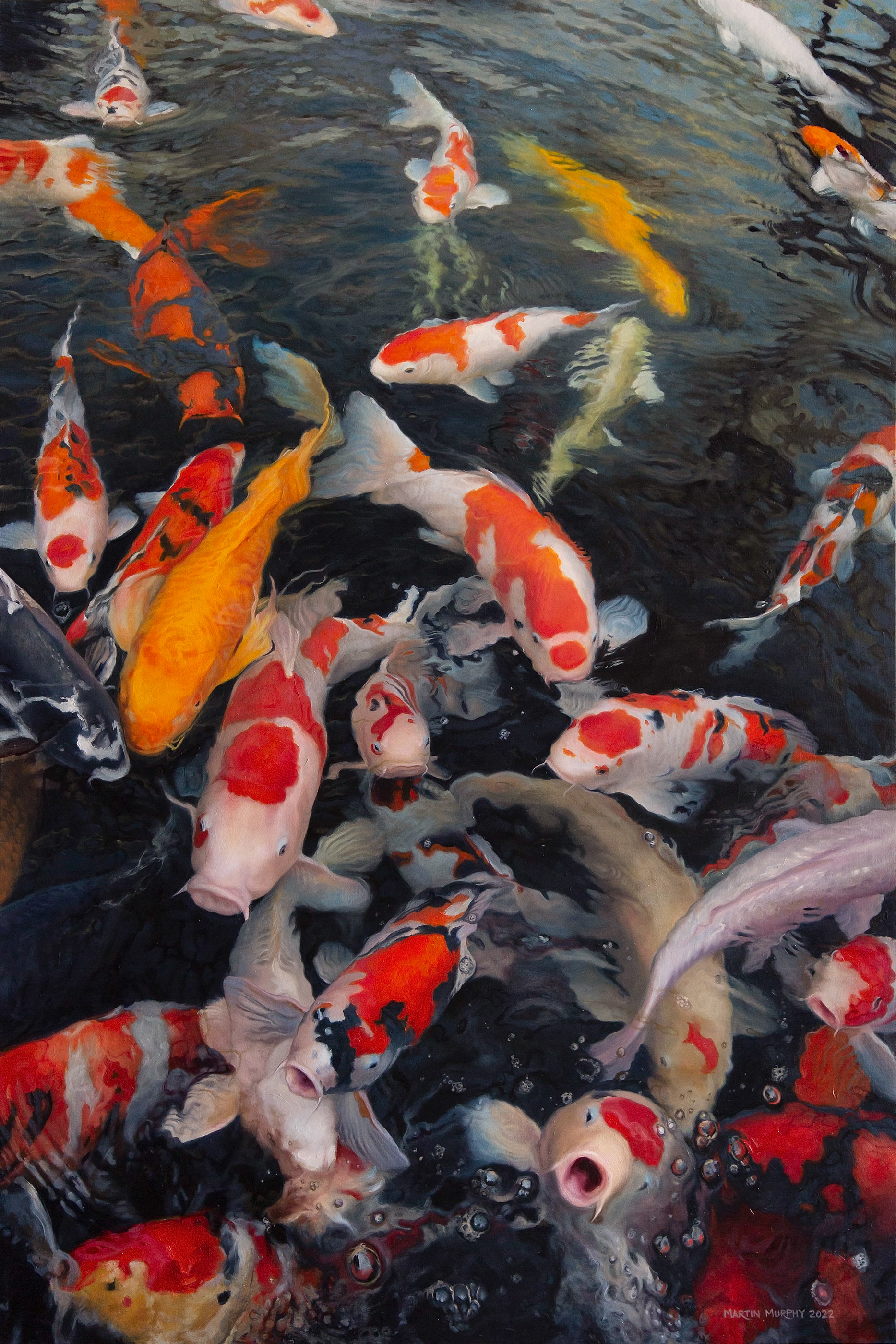 "Koi#6" oil on canvas 60"x40" 152x101cm (SOLD)