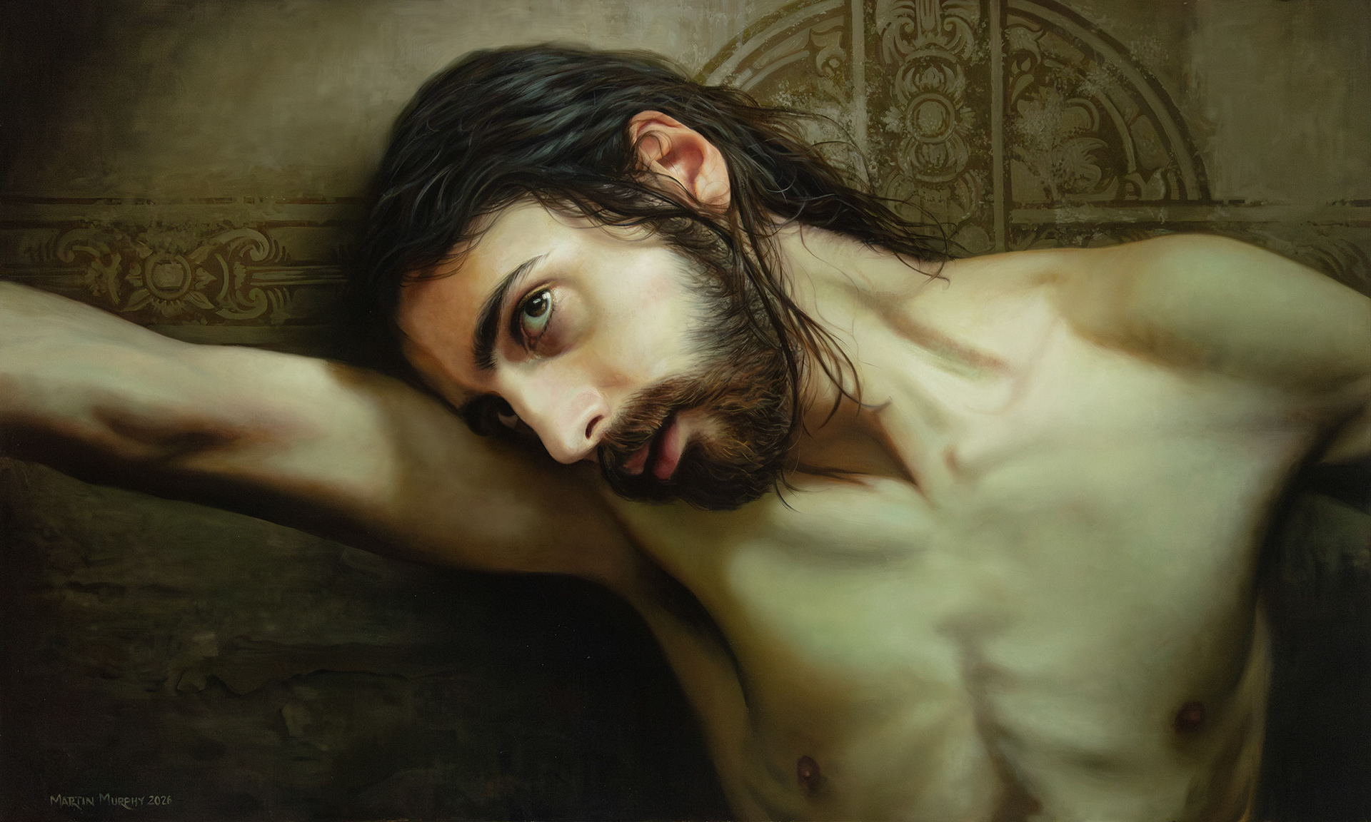 "Light" oil on wood panel, 60"x36", 154.4cm x 91.4cm