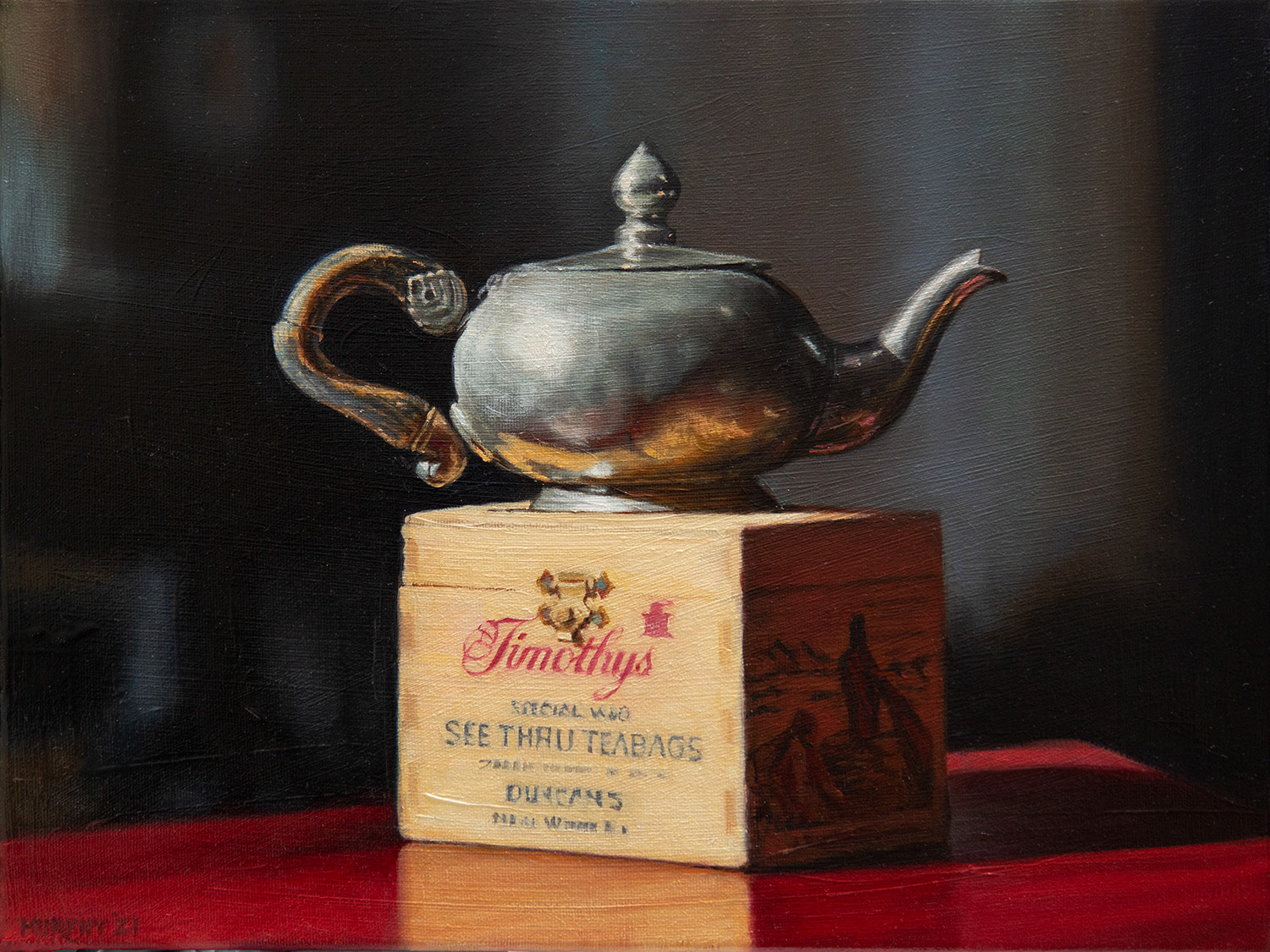 "Little Teapot" oil on canvas 16"x12" 40cm x 30.5cm (SOLD)