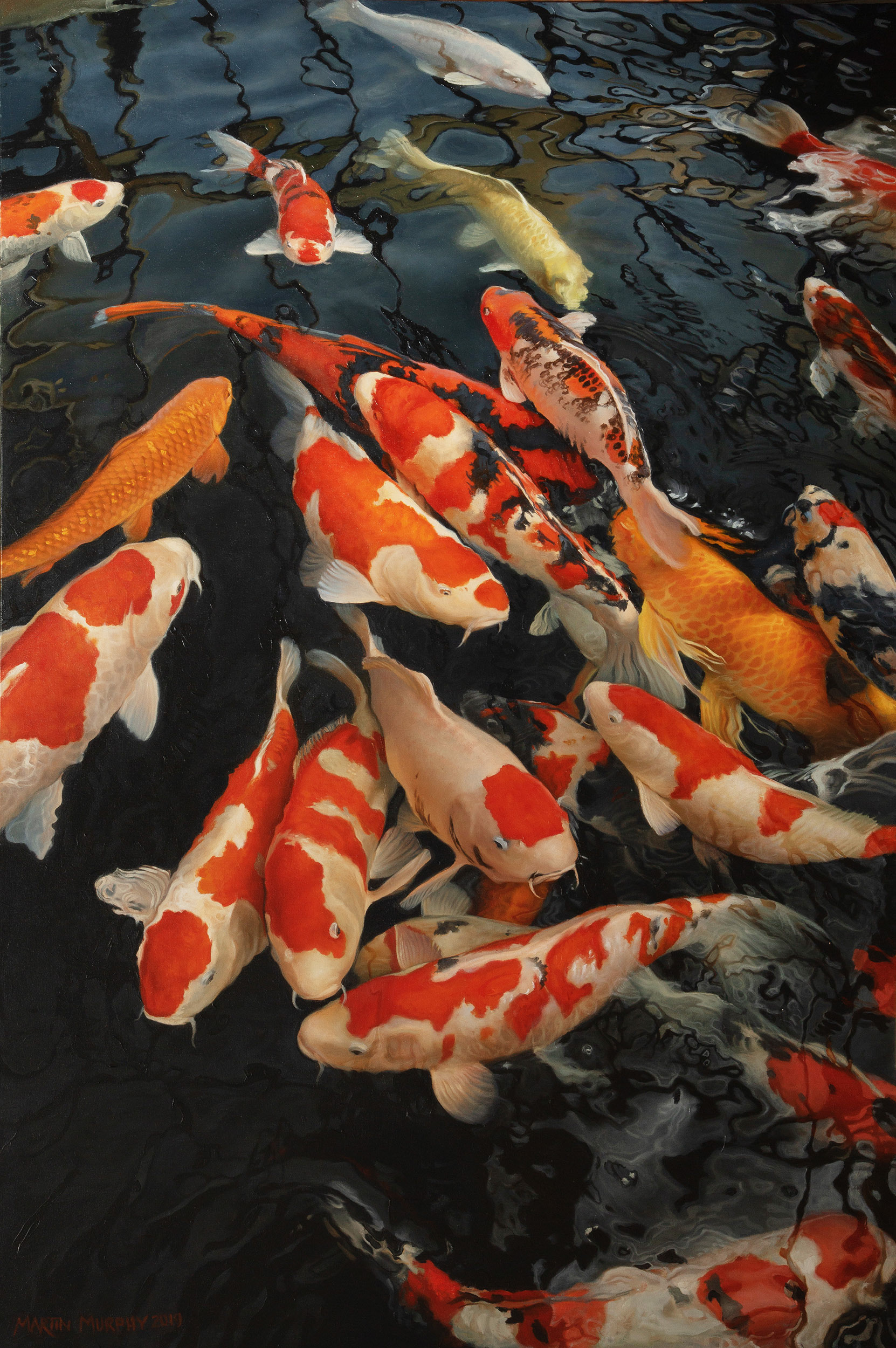 "Koi#3" oil on canvas 60"x40" 152cm x 101cm (SOLD)
