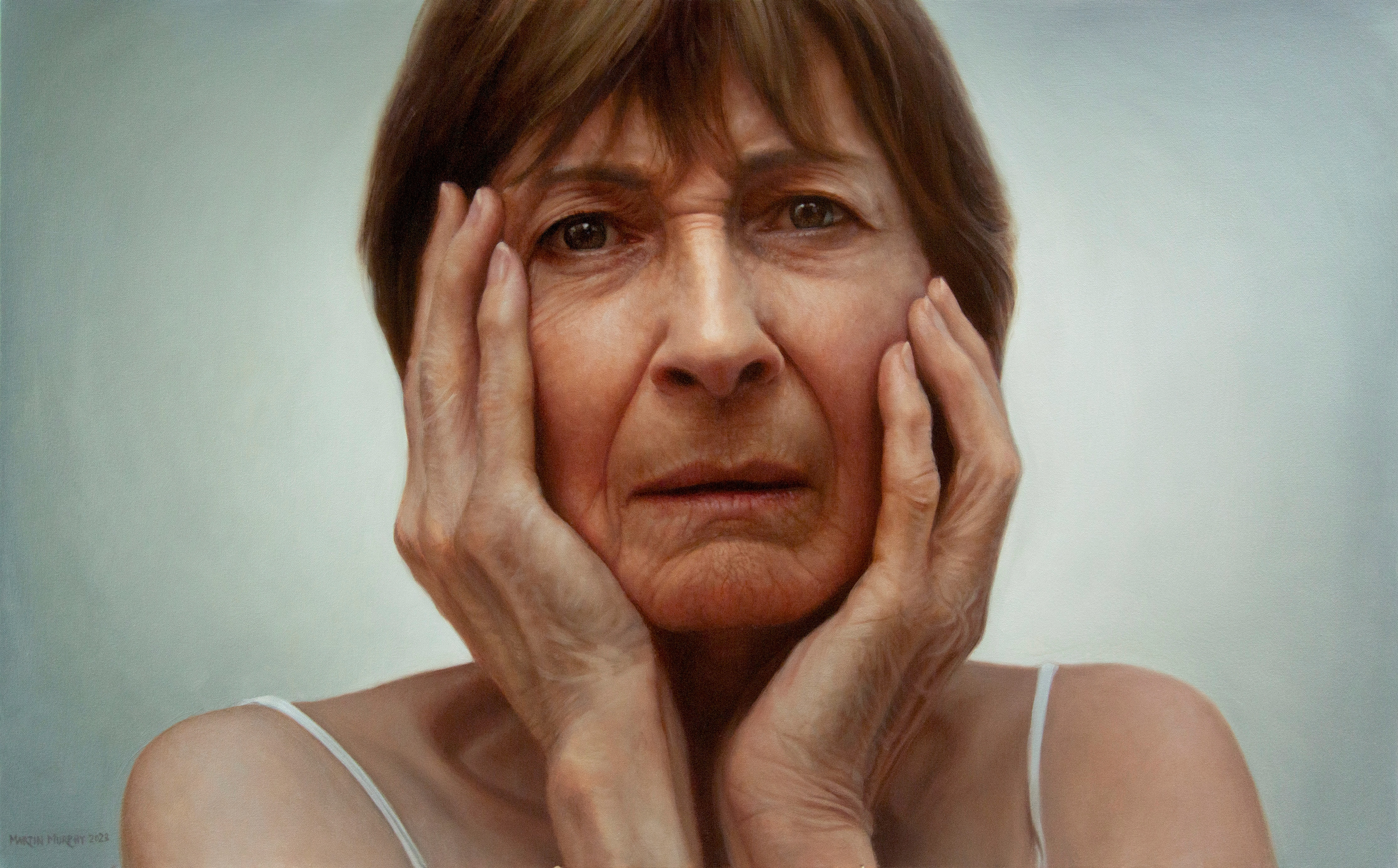 "Silent Struggle" oil on canvas, 48"x30", 122cm x 76cm