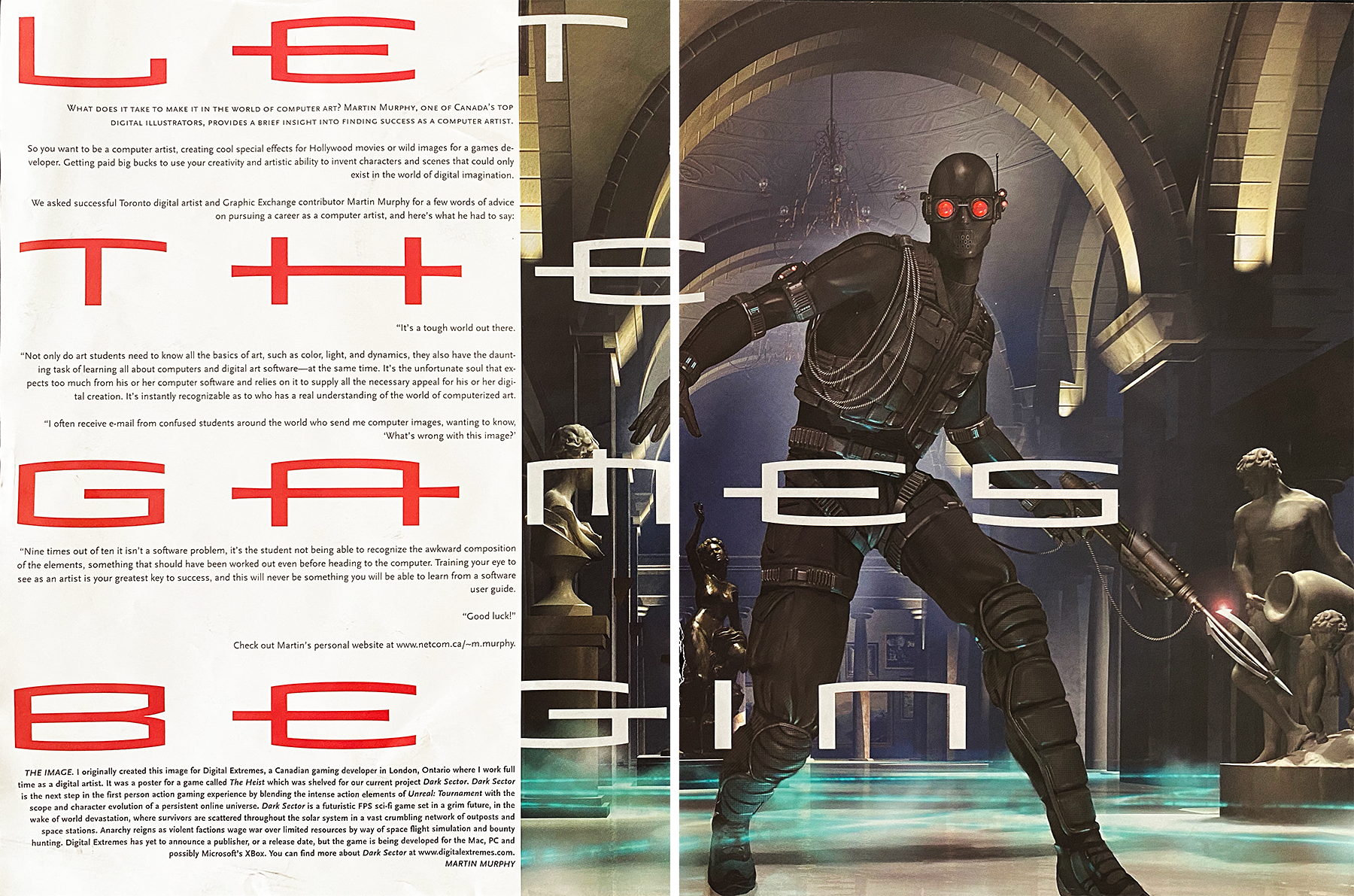 Graphic Exchange Magazine interview and illustration