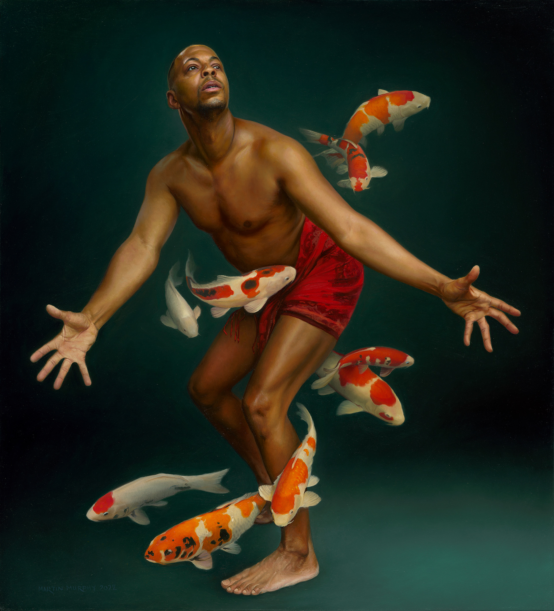 "The Gift" oil on canvas, 48"x44", 122cm x 111cm (SOLD)
