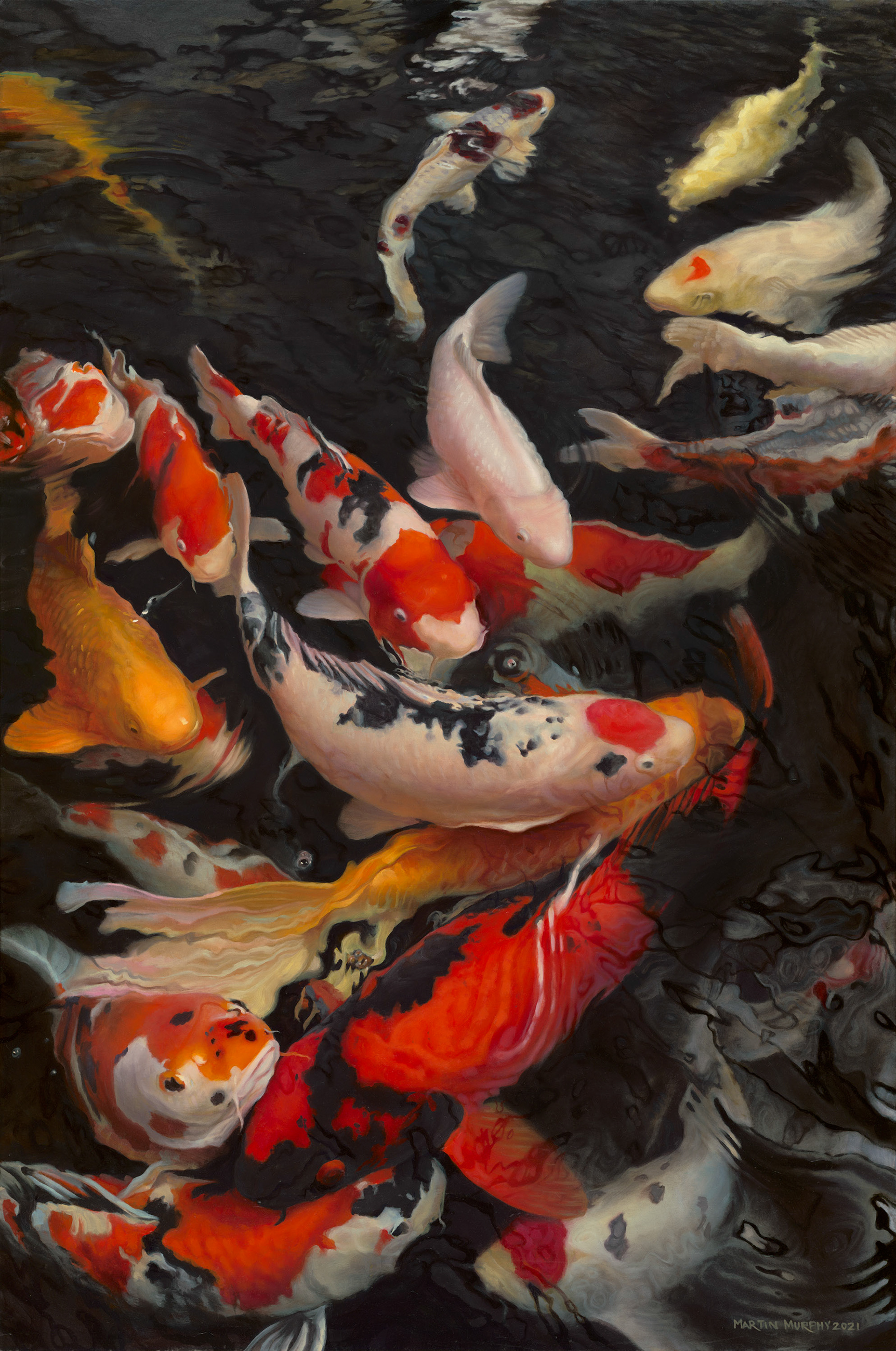 "Koi#5" oil on canvas 60"x40" 152x101cm (SOLD)