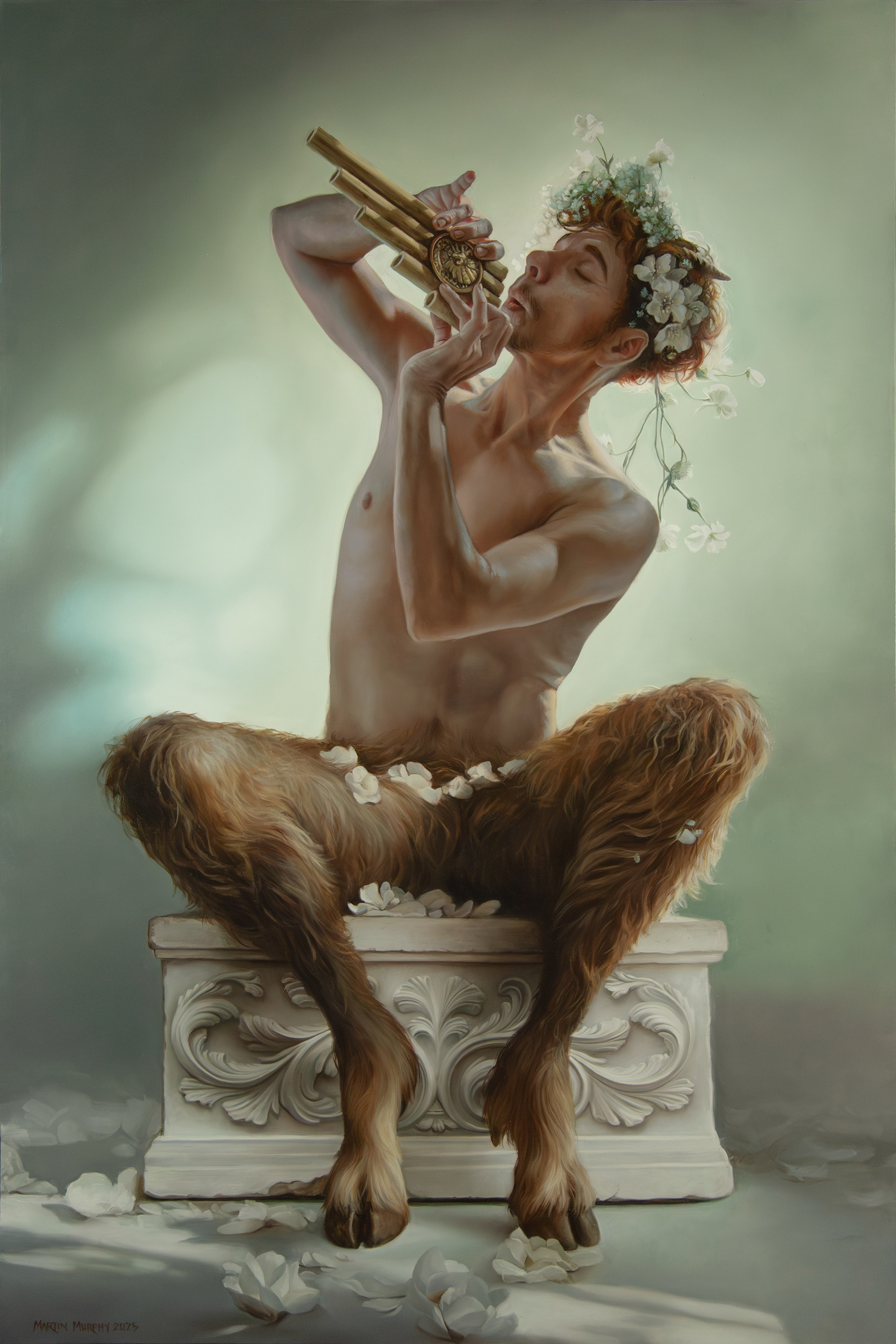 “Pan” oil on canvas 60”x40” 152cm x 101cm