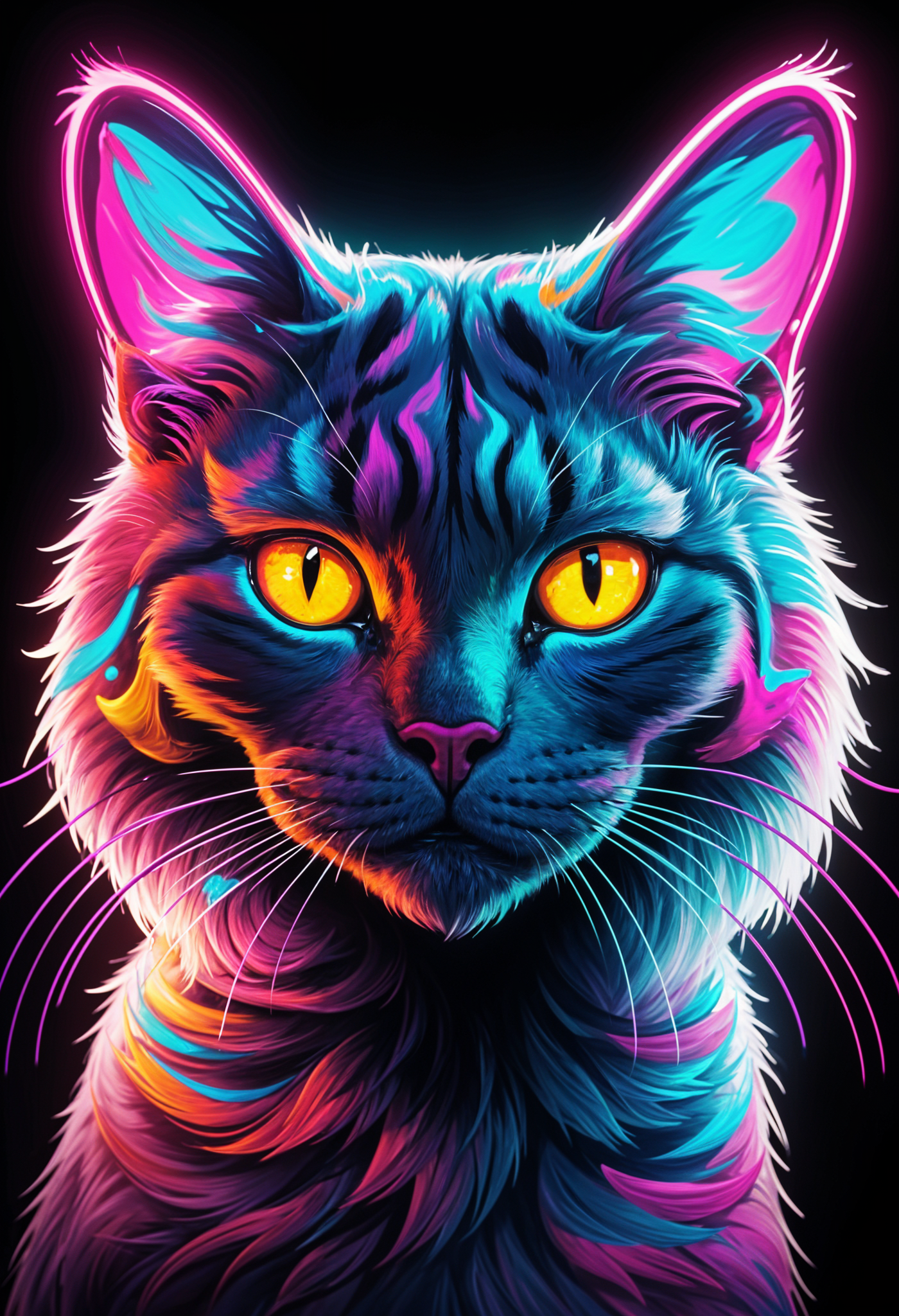 Cat In Neon