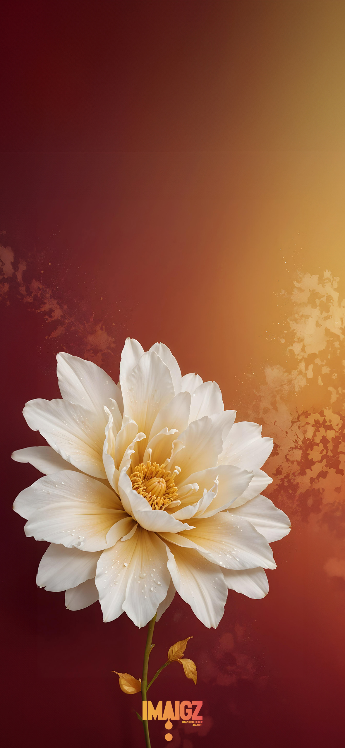 Orange White Flower