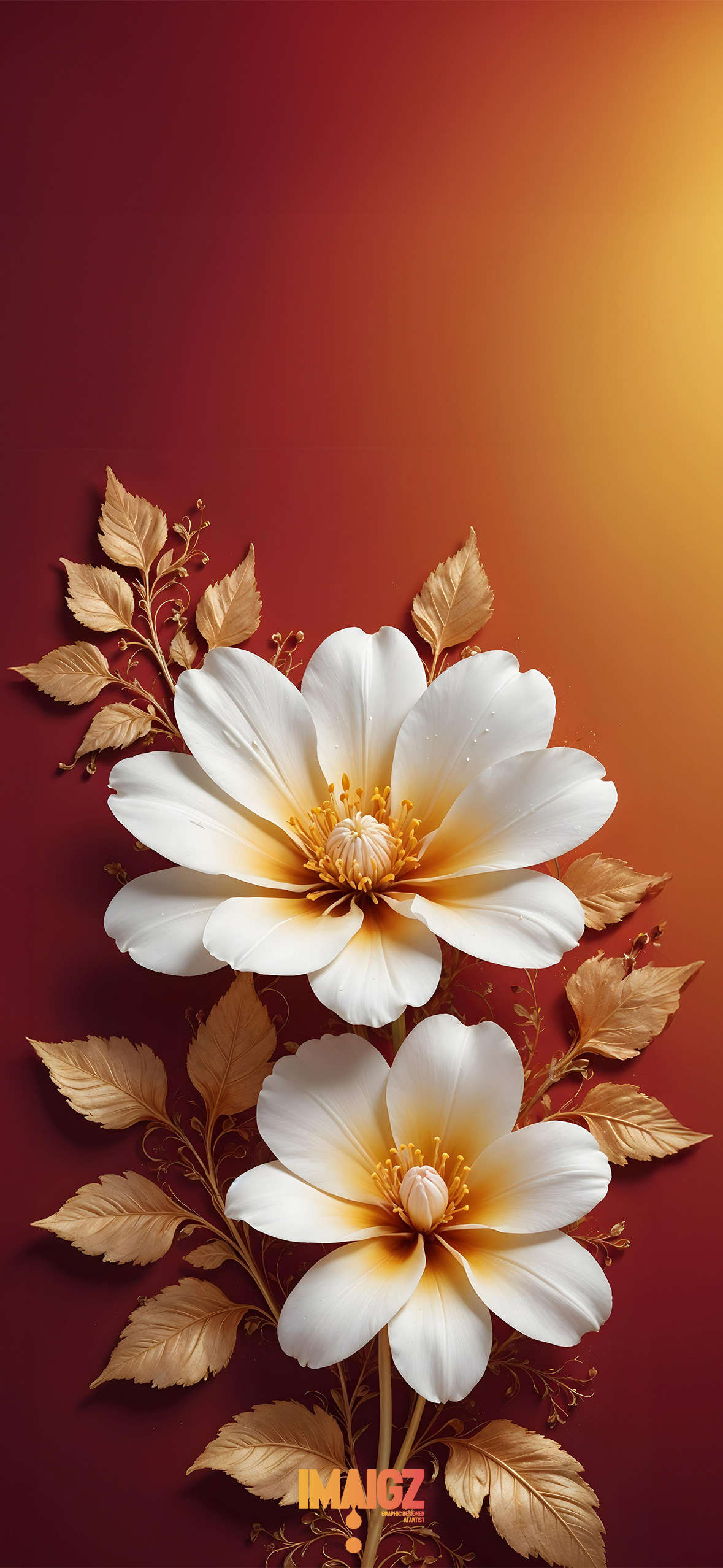 Orange White Flowers