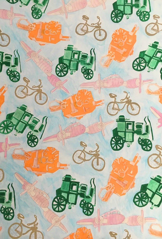 Hand Drawn and Painted Final Print Design