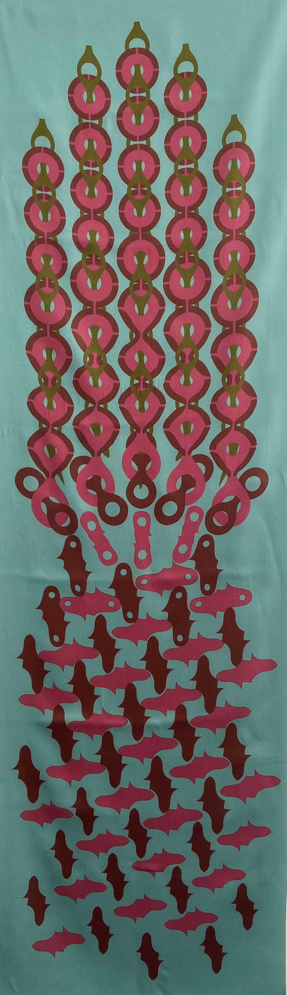 Digital Design printed onto Silk Satin